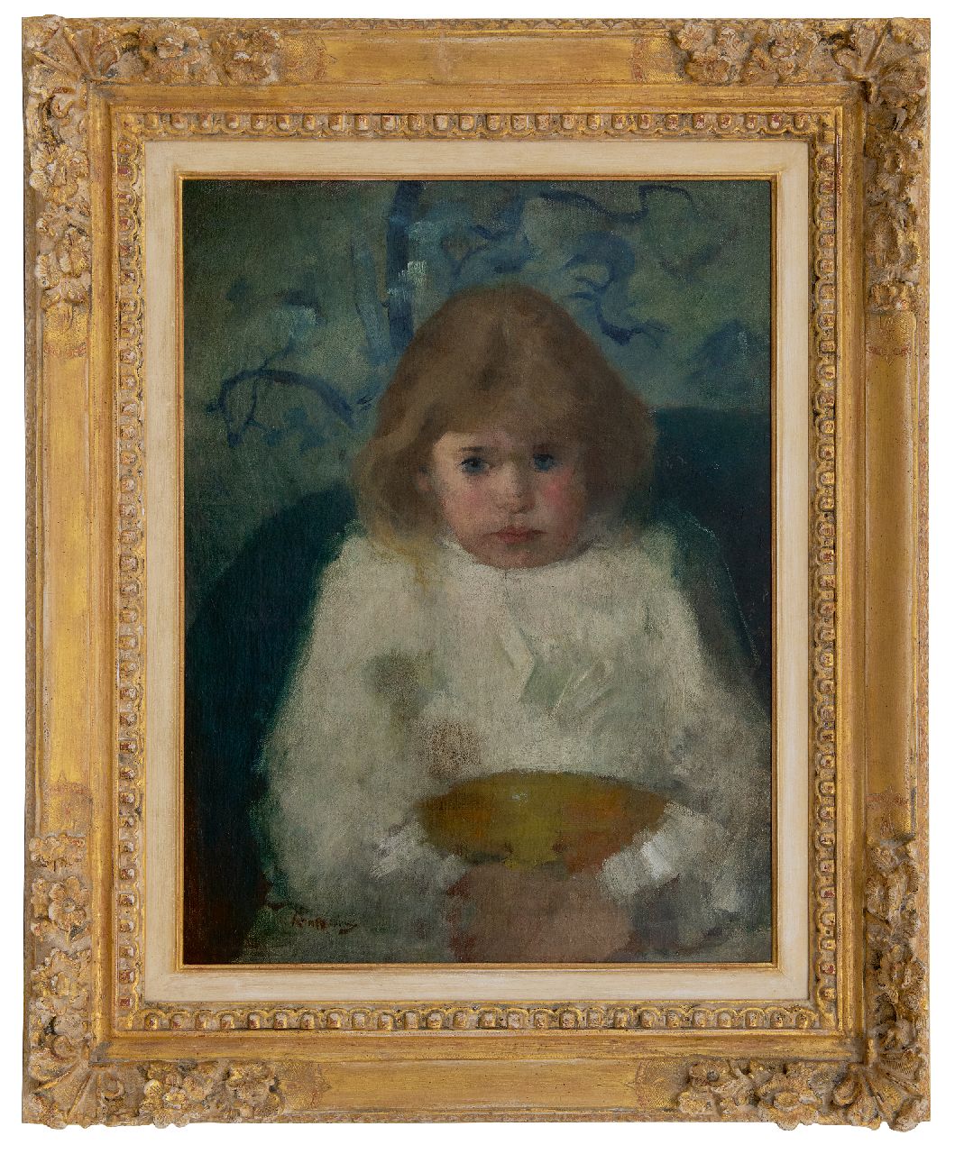 Arntzenius P.F.N.J.  | Pieter Florentius Nicolaas Jacobus 'Floris' Arntzenius | Schilderijen te koop aangeboden | Kinderportret (dochter van schilder Carl August Breitenstein), olieverf op doek 58,2 x 44,2 cm, gesigneerd linksonder en te dateren ca. 1907