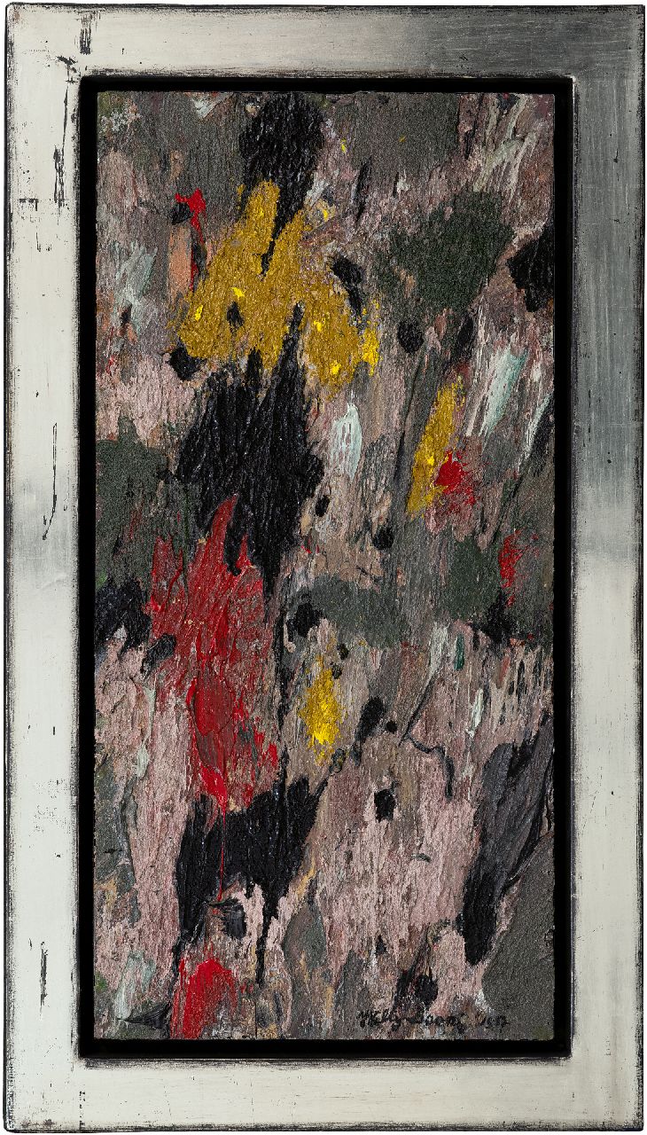 Boers W.H.F. | 'Willy' Herman Friederich Boers, Stil bewegen, olieverf op masoniet 61,5 x 29,5 cm, gesigneerd rechtsonder en gedateerd '57 Boers W.H.F. | 'Willy' Herman Friederich Boers, Stil bewegen, olieverf op masoniet 61,5 x 29,5 cm, gesigneerd rechtsonder en gedateerd '57