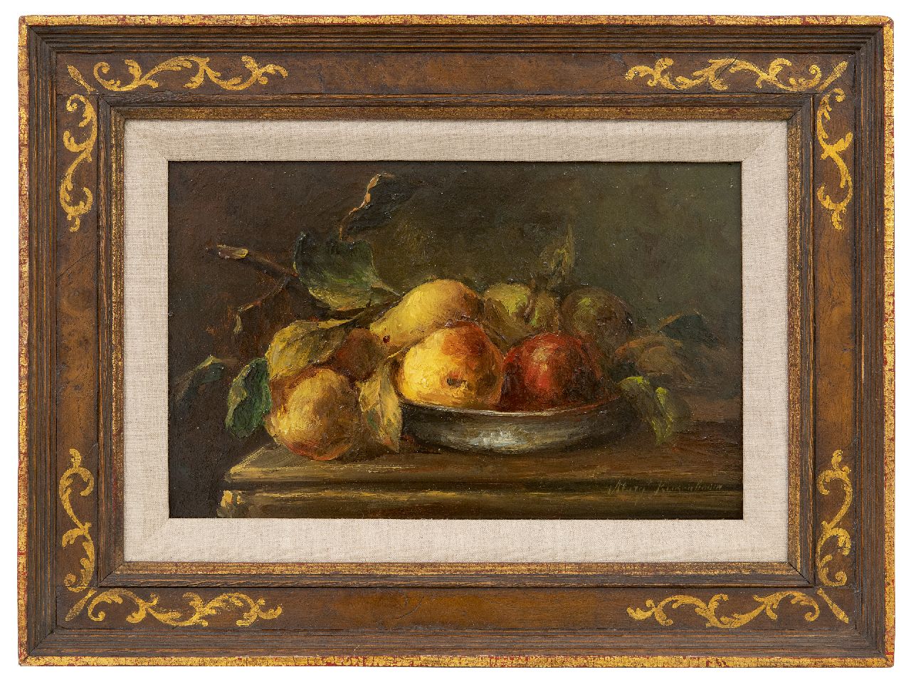 Roosenboom M.C.J.W.H. | 'Margaretha' Cornelia Johanna Wilhelmina Henriëtta Roosenboom | Schilderijen te koop aangeboden | Peren in een schaal, olieverf op paneel 177,0 x 27,1 cm, gesigneerd rechtsonder Roosenboom M.C.J.W.H. | 'Margaretha' Cornelia Johanna Wilhelmina Henriëtta Roosenboom | Schilderijen te koop aangeboden | Peren in een schaal, olieverf op paneel 177,0 x 27,1 cm, gesigneerd rechtsonder