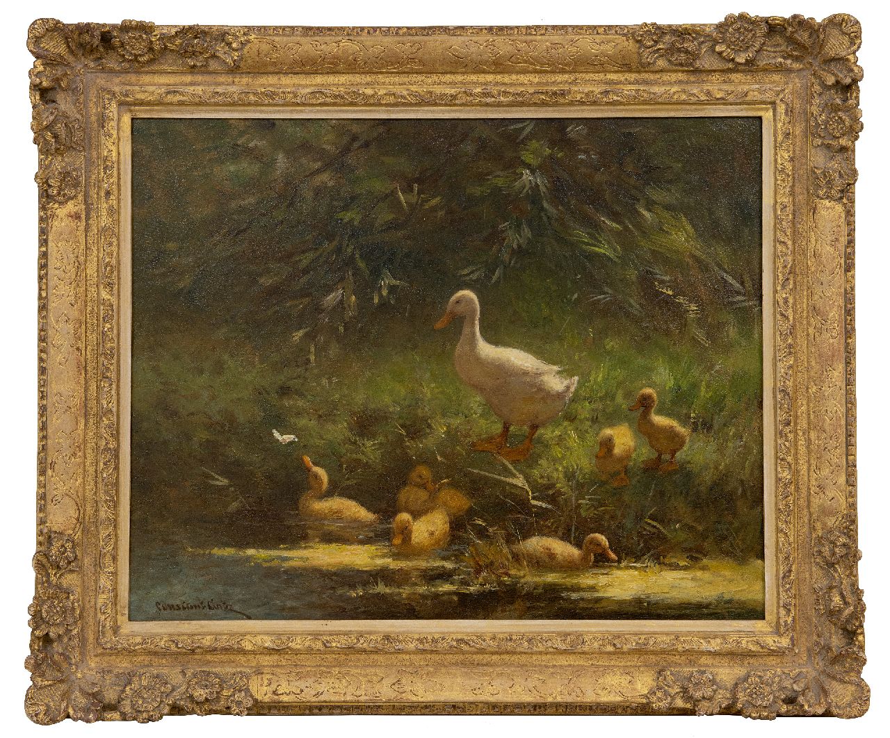 Artz C.D.L. | 'Constant' David Ludovic Artz | Schilderijen te koop aangeboden | Leren zwemmen, olieverf op paneel 40,1 x 50,0 cm, gesigneerd linksonder Artz C.D.L. | 'Constant' David Ludovic Artz | Schilderijen te koop aangeboden | Leren zwemmen, olieverf op paneel 40,1 x 50,0 cm, gesigneerd linksonder