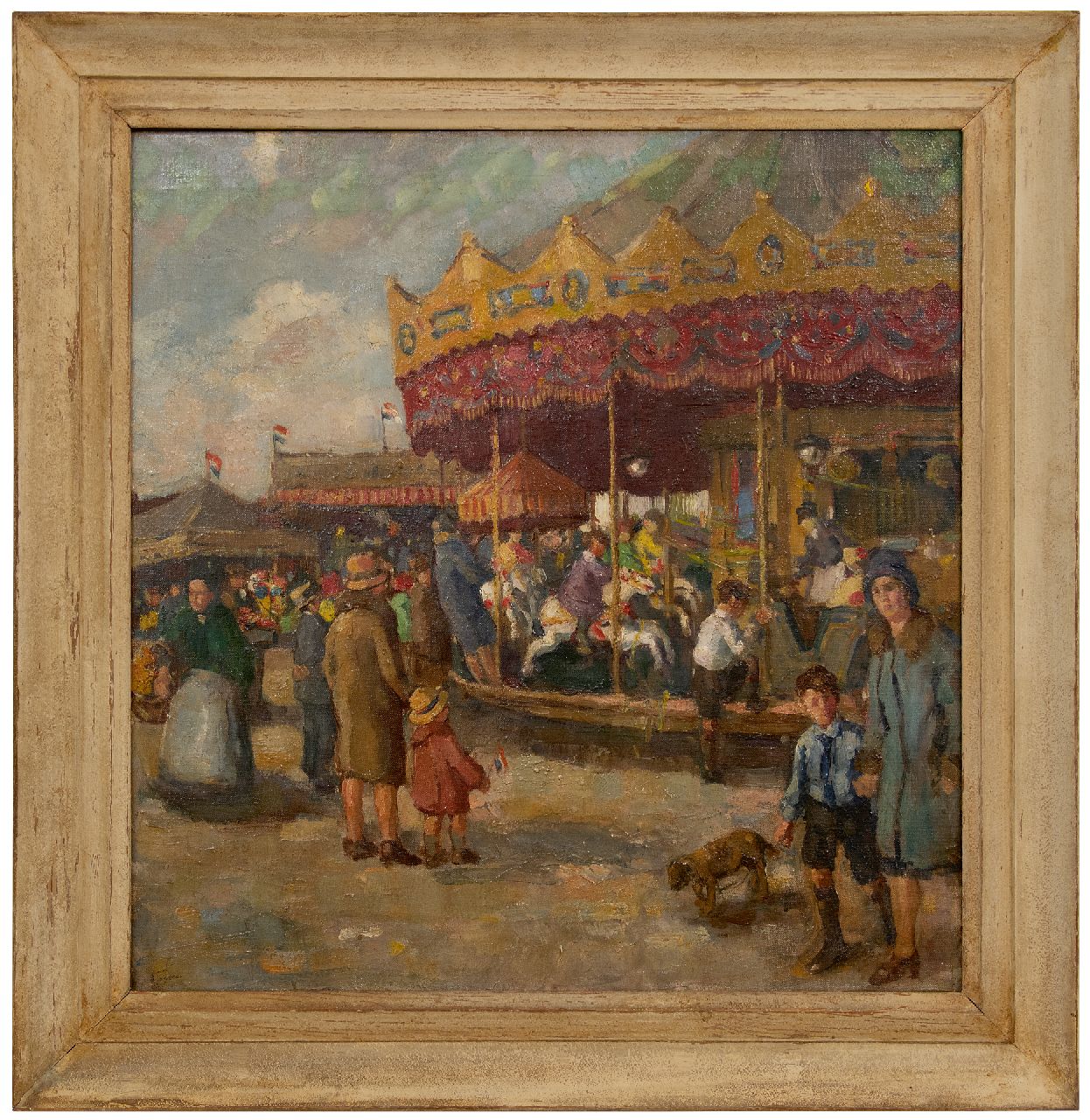 Fresco A. | Abraham Fresco, Kermis, olieverf op doek 65,5 x 63,5 cm, gesigneerd linksonder Fresco A. | Abraham Fresco, Kermis, olieverf op doek 65,5 x 63,5 cm, gesigneerd linksonder