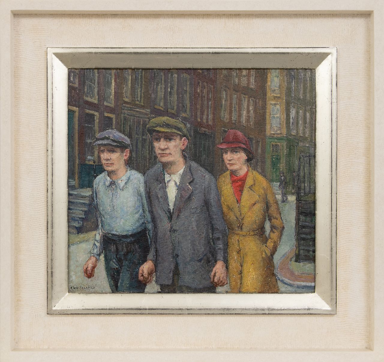 Beekman C.H.  | Christiaan Hendrik 'Chris' Beekman | Schilderijen te koop aangeboden | Op weg naar de demonstratie, olieverf op doek 45,0 x 50,0 cm, gesigneerd linksonder en te dateren ca. 1934