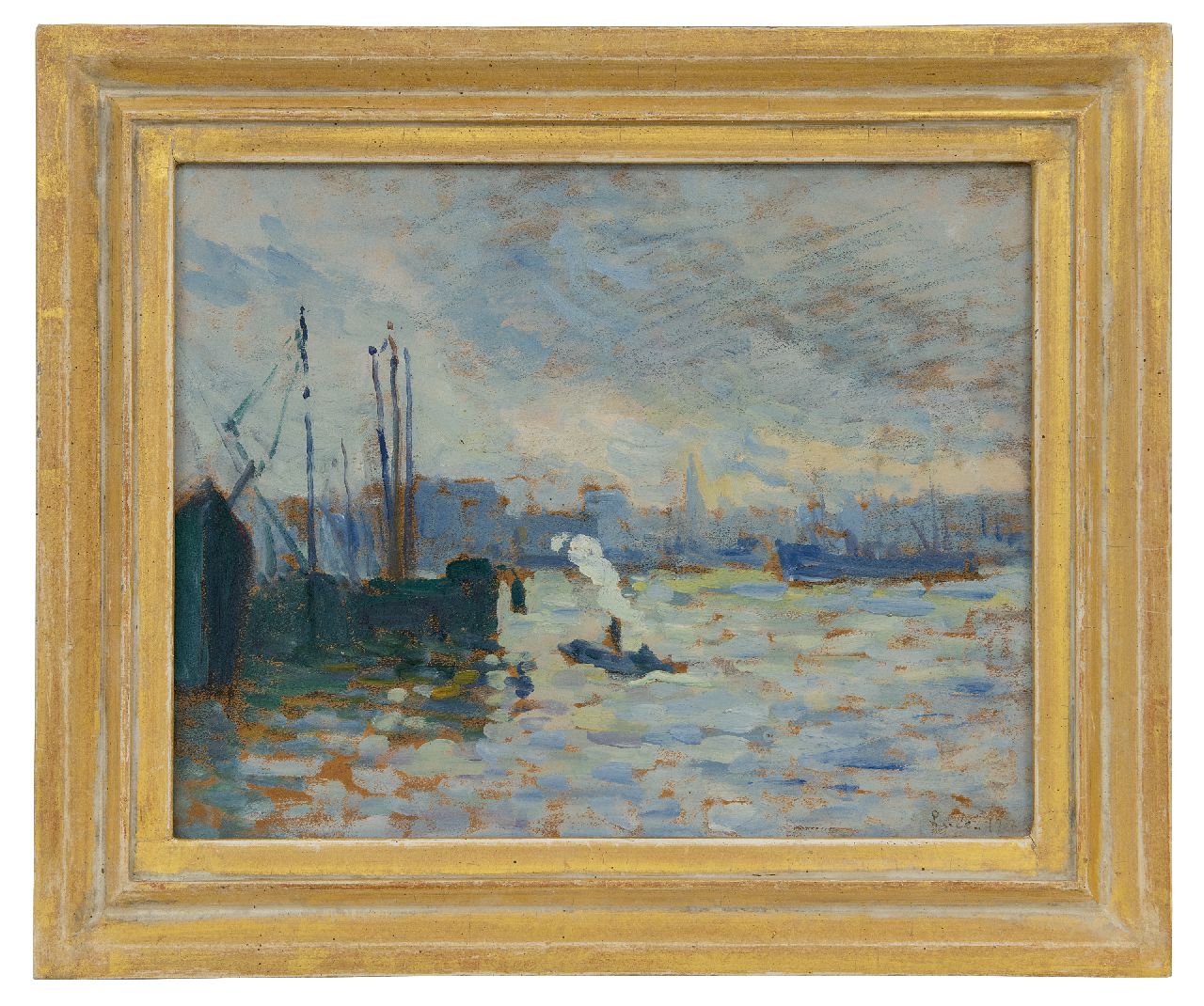 Luce M. | Maximilien Luce | Schilderijen te koop aangeboden | De Maas bij Feijenoord, Rotterdam, olieverf op board 27,1 x 34,2 cm, gesigneerd rechtsonder en gedateerd 1907 Luce M. | Maximilien Luce | Schilderijen te koop aangeboden | De Maas bij Feijenoord, Rotterdam, olieverf op board 27,1 x 34,2 cm, gesigneerd rechtsonder en gedateerd 1907