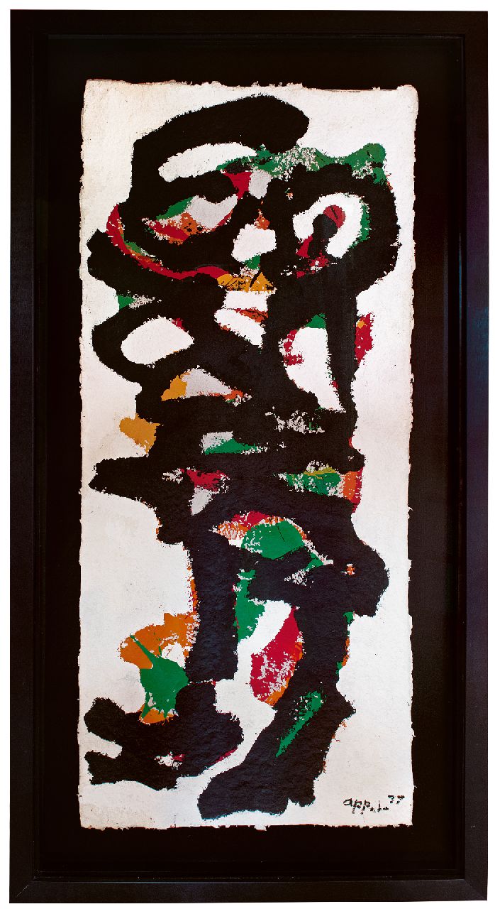 Appel C.K. | Christiaan 'Karel' Appel | Schilderijen te koop aangeboden | Drac, acryl op papier 176,5 x 76,7 cm, gesigneerd rechtsonder en gedateerd '77 Appel C.K. | Christiaan 'Karel' Appel | Schilderijen te koop aangeboden | Drac, acryl op papier 176,5 x 76,7 cm, gesigneerd rechtsonder en gedateerd '77