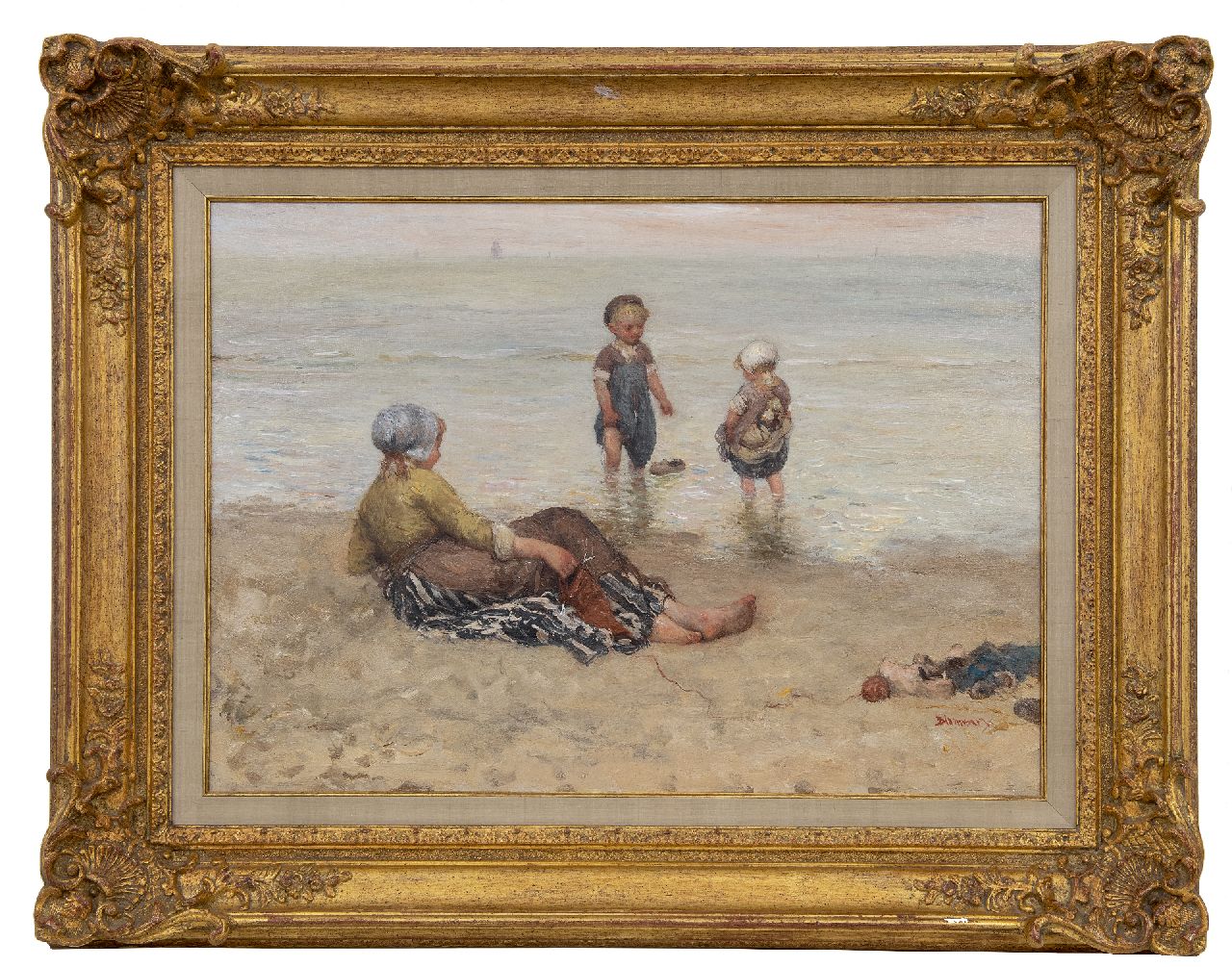 Blommers B.J. | Bernardus Johannes 'Bernard' Blommers, Pootjebaden, olieverf op doek 48,0 x 66,9 cm, gesigneerd rechtsonder Blommers B.J. | Bernardus Johannes 'Bernard' Blommers, Pootjebaden, olieverf op doek 48,0 x 66,9 cm, gesigneerd rechtsonder