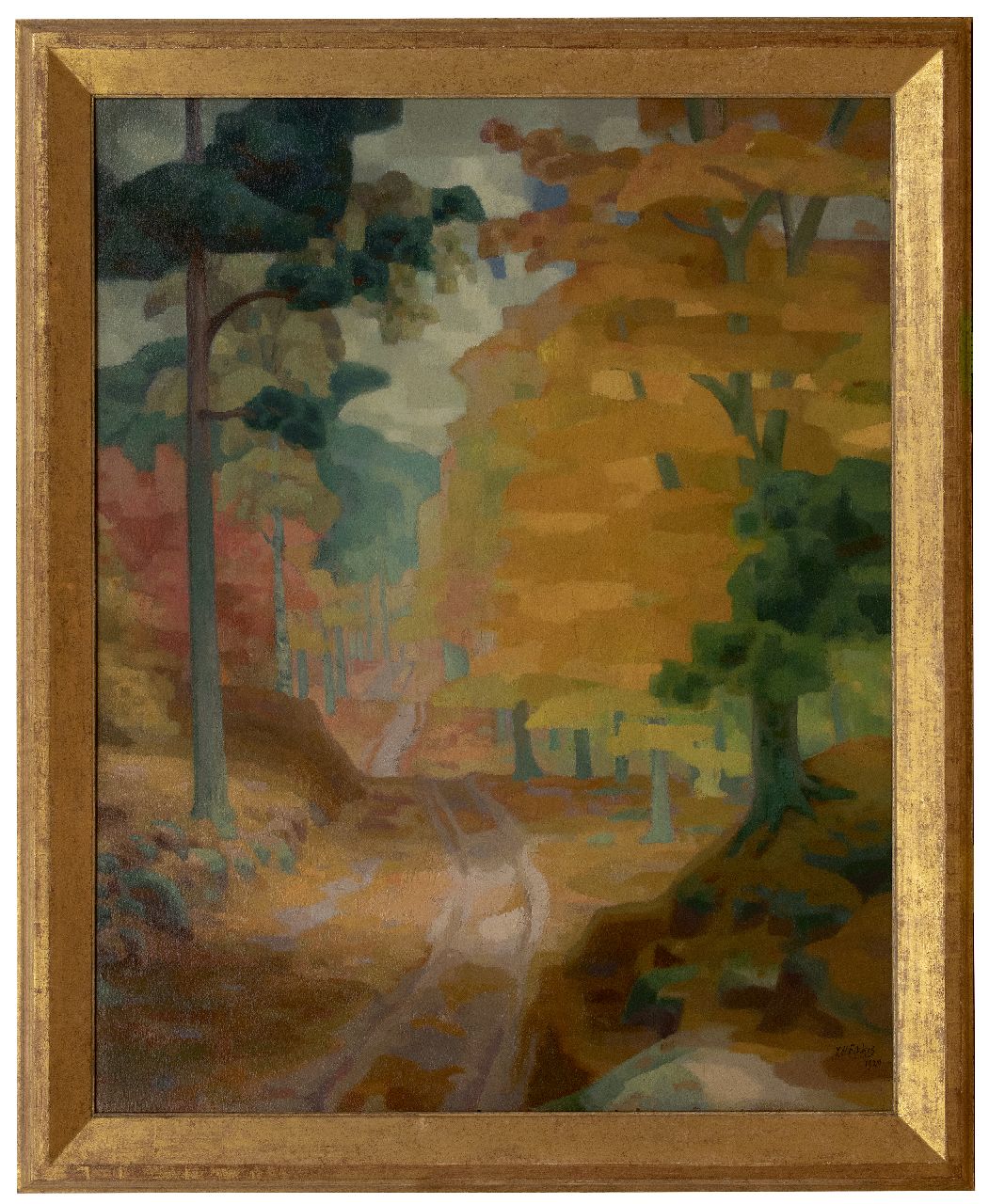 Fekkes J.H. | Johannes Hendricus 'Jan' Fekkes | Schilderijen te koop aangeboden | Boslaantje, olieverf op doek 120,3 x 94,8 cm, gesigneerd rechtsonder en gedateerd 1920 Fekkes J.H. | Johannes Hendricus 'Jan' Fekkes | Schilderijen te koop aangeboden | Boslaantje, olieverf op doek 120,3 x 94,8 cm, gesigneerd rechtsonder en gedateerd 1920