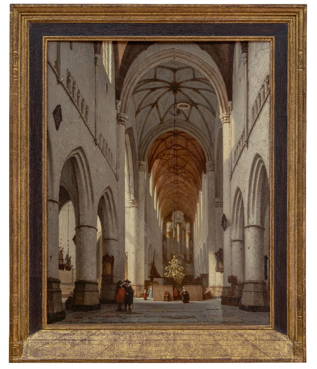 Schenkel J.J.  | Jan Jacob Schenkel | Schilderijen te koop aangeboden | Interieur van de St. Bavokerk, Haarlem, olieverf op paneel 77,6 x 60,6 cm, gesigneerd linksonder en te dateren ca. 1861-1875