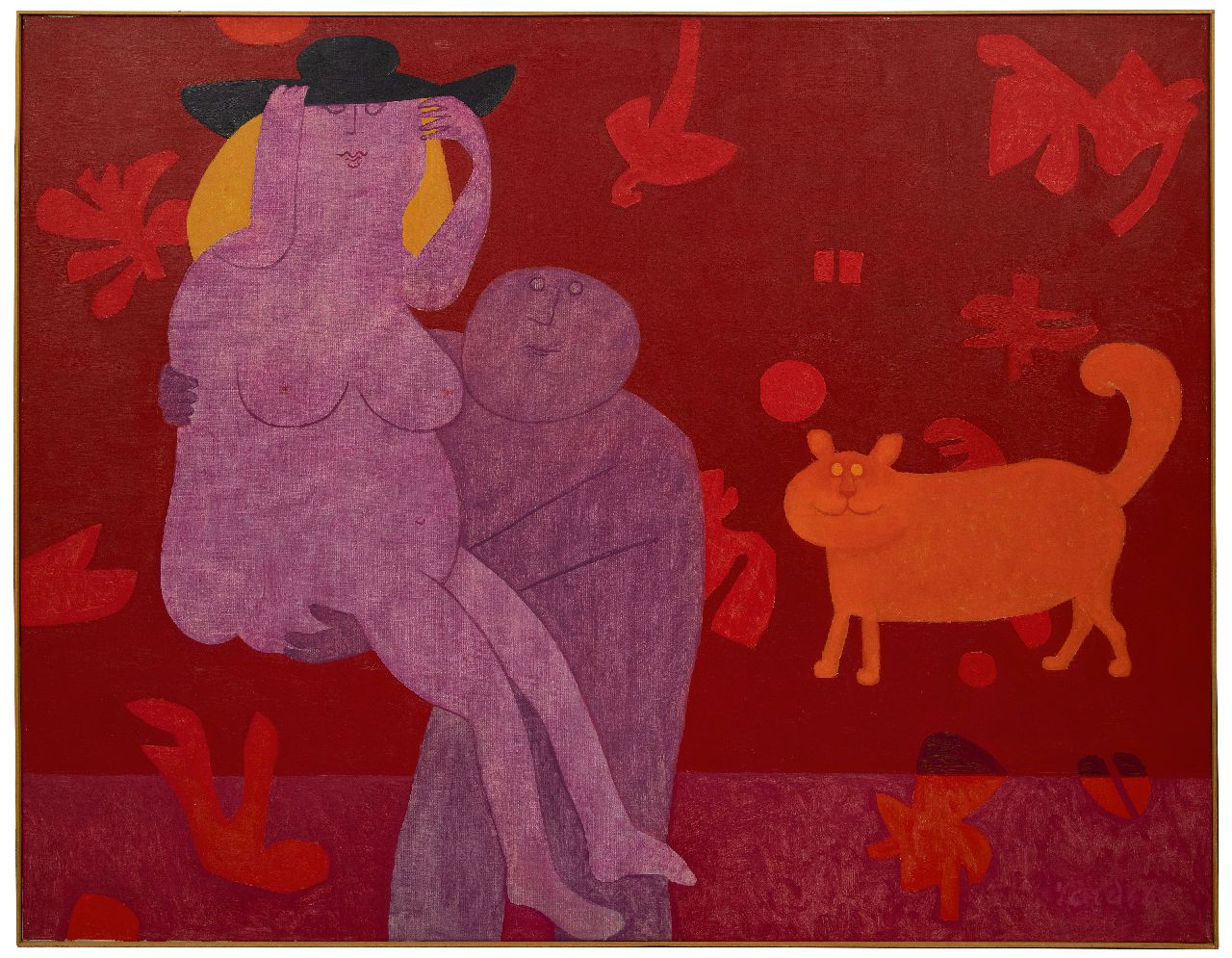 Roëde J. | Jan Roëde | Schilderijen te koop aangeboden | Le moindre de ses soucis, acryl op doek 114,0 x 145,7 cm, gesigneerd rechtsonder en op spieraam en gedateerd '69 Roëde J. | Jan Roëde | Schilderijen te koop aangeboden | Le moindre de ses soucis, acryl op doek 114,0 x 145,7 cm, gesigneerd rechtsonder en op spieraam en gedateerd '69