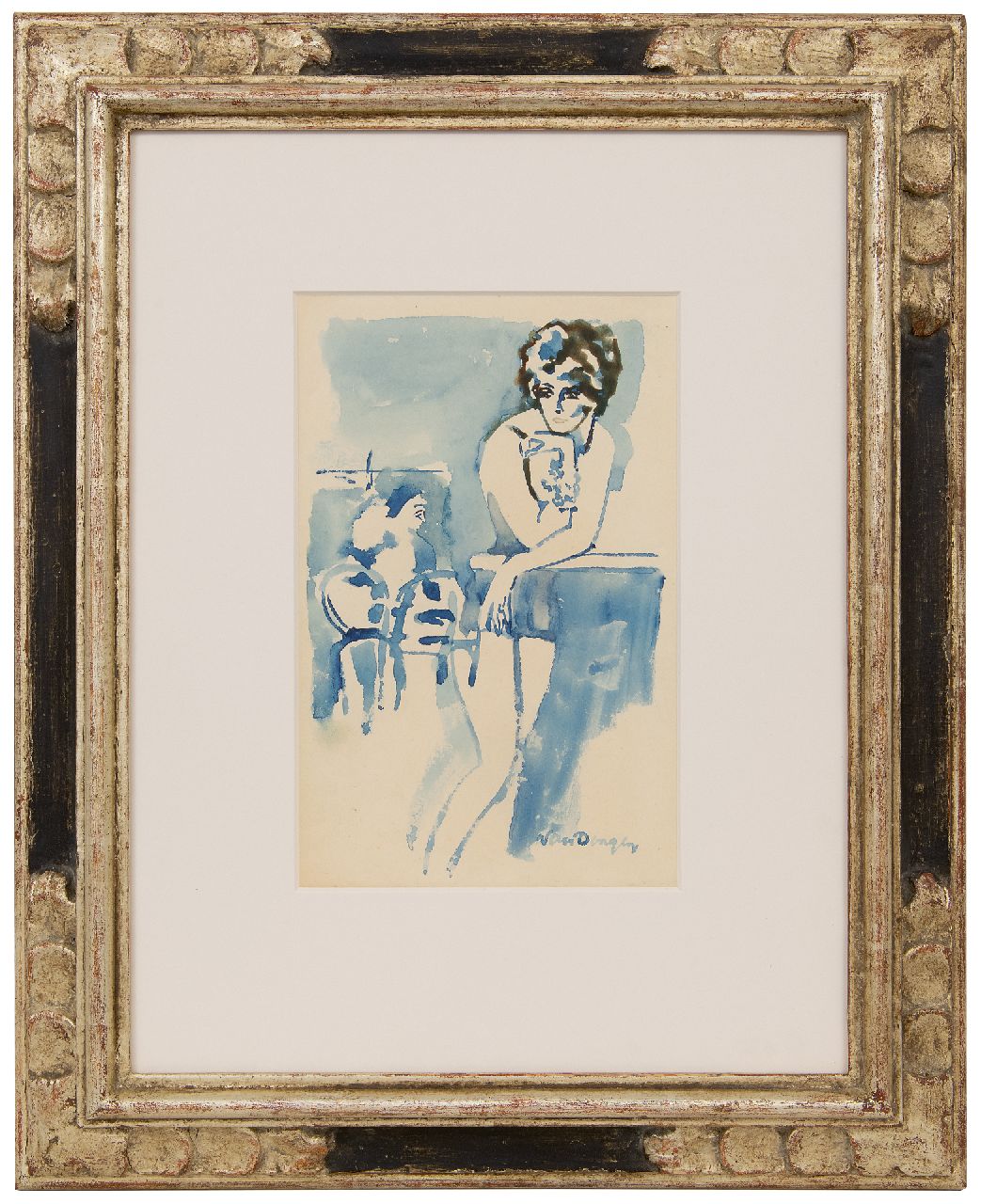 Dongen C.T.M. van | Cornelis Theodorus Maria 'Kees' van Dongen | Aquarellen en tekeningen te koop aangeboden | Baigneuse à Deauville, aquarel op papier 25,0 x 16,0 cm, gesigneerd rechtsonder en te dateren jaren 20
