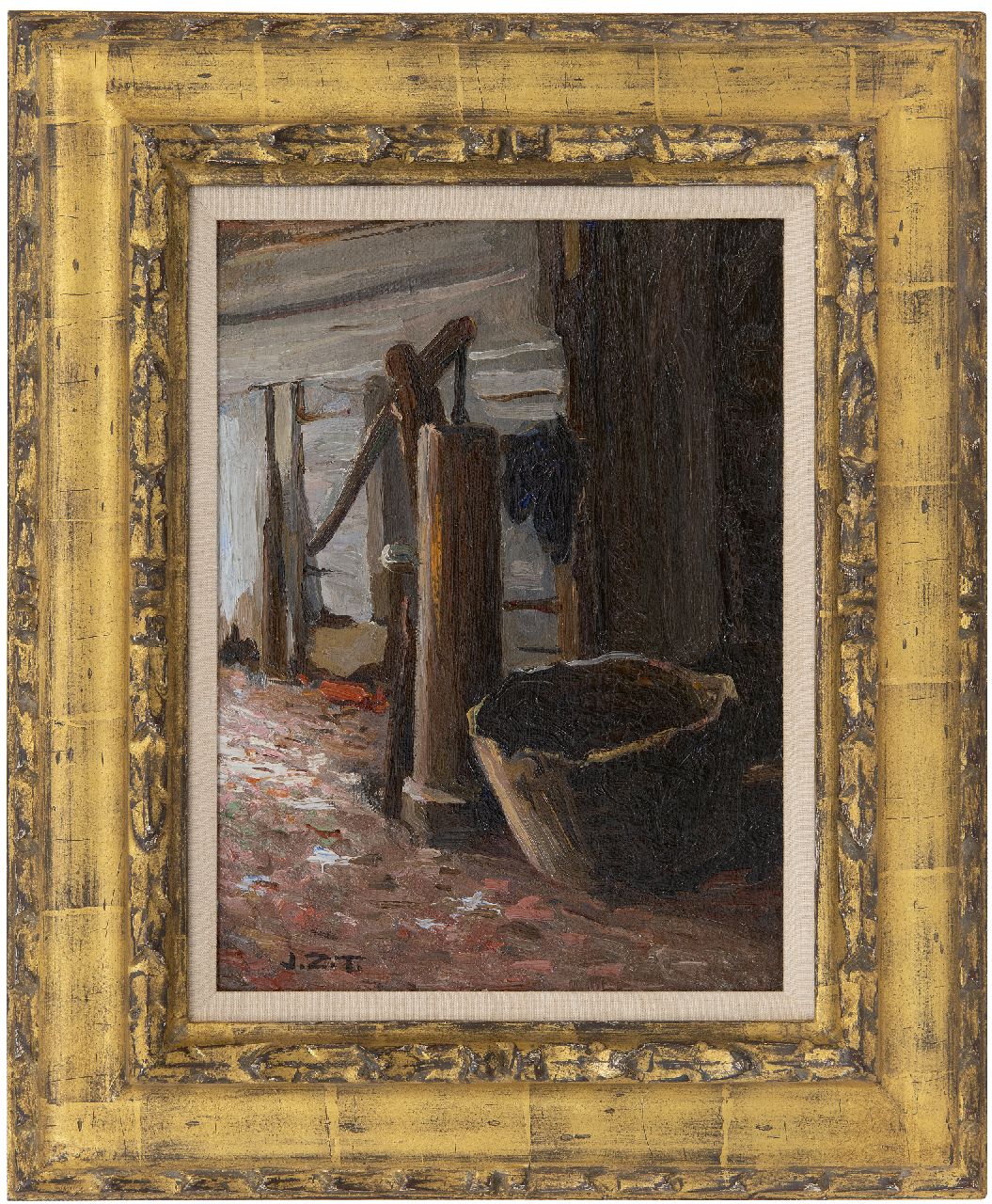 Zoetelief Tromp J. | Johannes 'Jan' Zoetelief Tromp, Waterpomp, olieverf op doek op karton 31,0 x 23,1 cm, gesigneerd linksonder ini Zoetelief Tromp J. | Johannes 'Jan' Zoetelief Tromp, Waterpomp, olieverf op doek op karton 31,0 x 23,1 cm, gesigneerd linksonder ini
