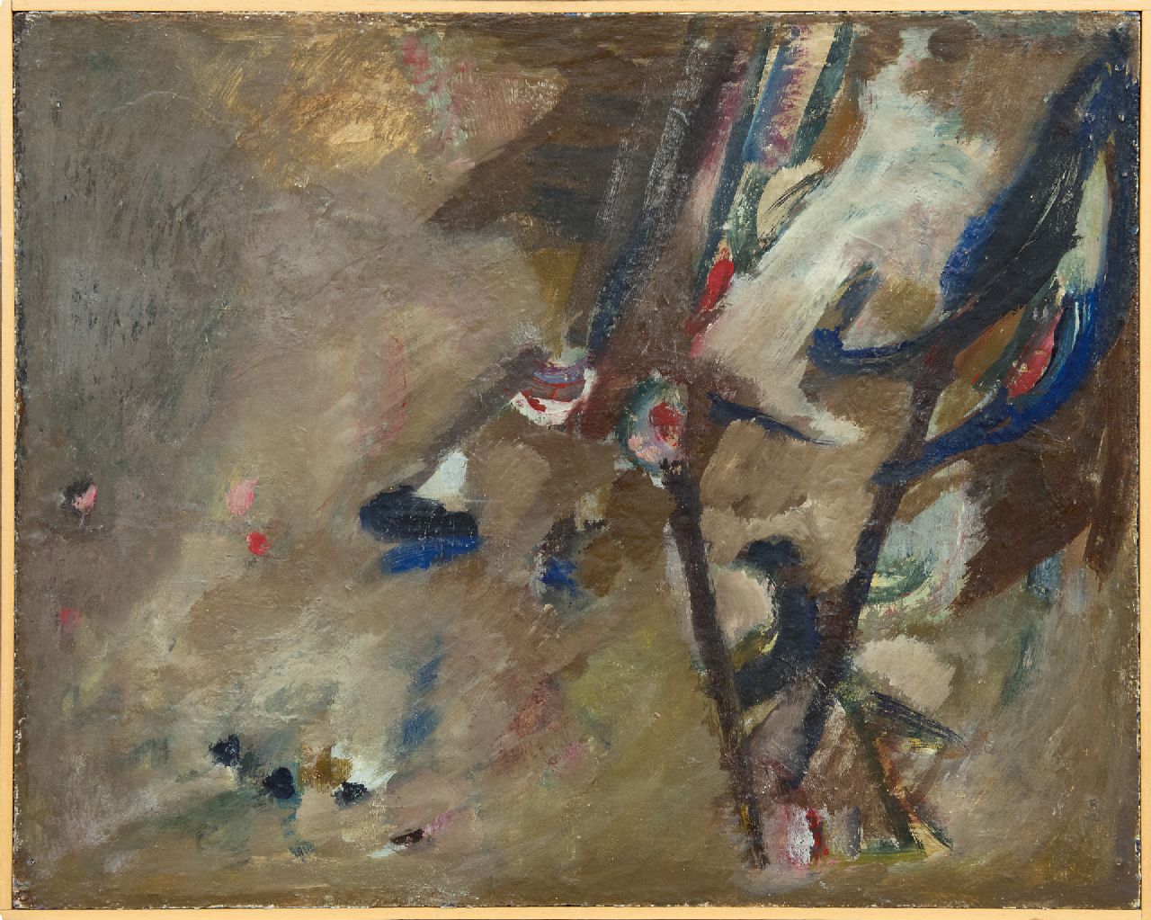Boonstra K.  | Klaas Boonstra | Schilderijen te koop aangeboden | Schilderij no. 12, olieverf op schildersboard 39,4 x 49,2 cm, gesigneerd verso