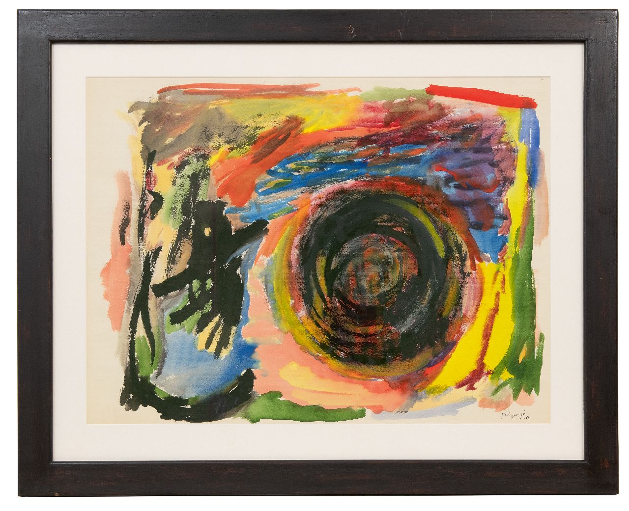 Wassagier P. | Paul Wassagier | Aquarellen en tekeningen te koop aangeboden | Compositie, gouache op papier 53,0 x 70,0 cm, gesigneerd rechtsonder en gedateerd 1956 Wassagier P. | Paul Wassagier | Aquarellen en tekeningen te koop aangeboden | Compositie, gouache op papier 53,0 x 70,0 cm, gesigneerd rechtsonder en gedateerd 1956