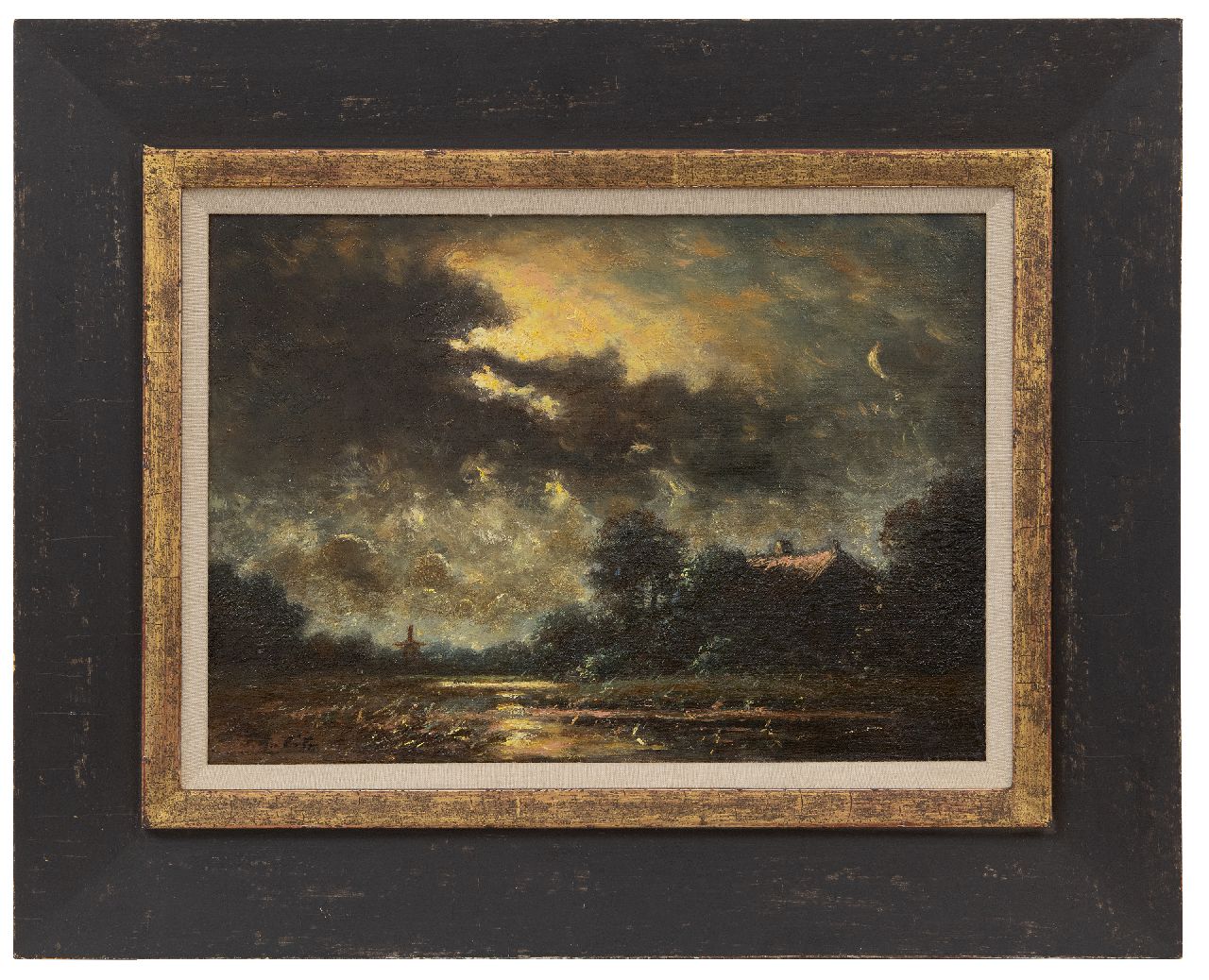 Cate P. ten | Pieter ten Cate | Schilderijen te koop aangeboden | Maanlicht, olieverf op doek 26,3 x 37,2 cm, gesigneerd linksonder Cate P. ten | Pieter ten Cate | Schilderijen te koop aangeboden | Maanlicht, olieverf op doek 26,3 x 37,2 cm, gesigneerd linksonder