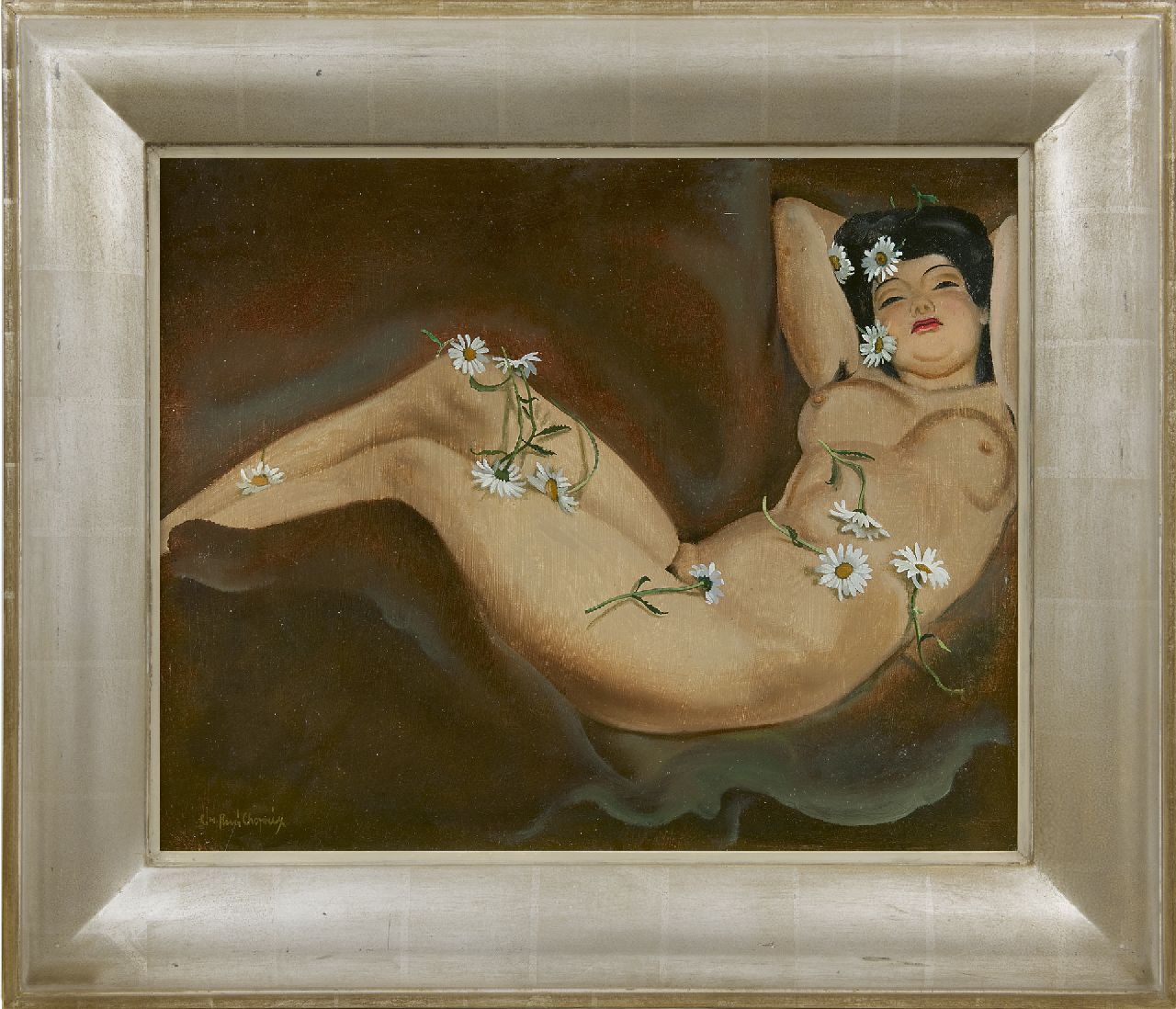 Choprix L.M.R.  | Louis Marie 'René' Choprix, Naakte Marquerite, olieverf op board 50,0 x 61,0 cm, gesigneerd linksonder en verso