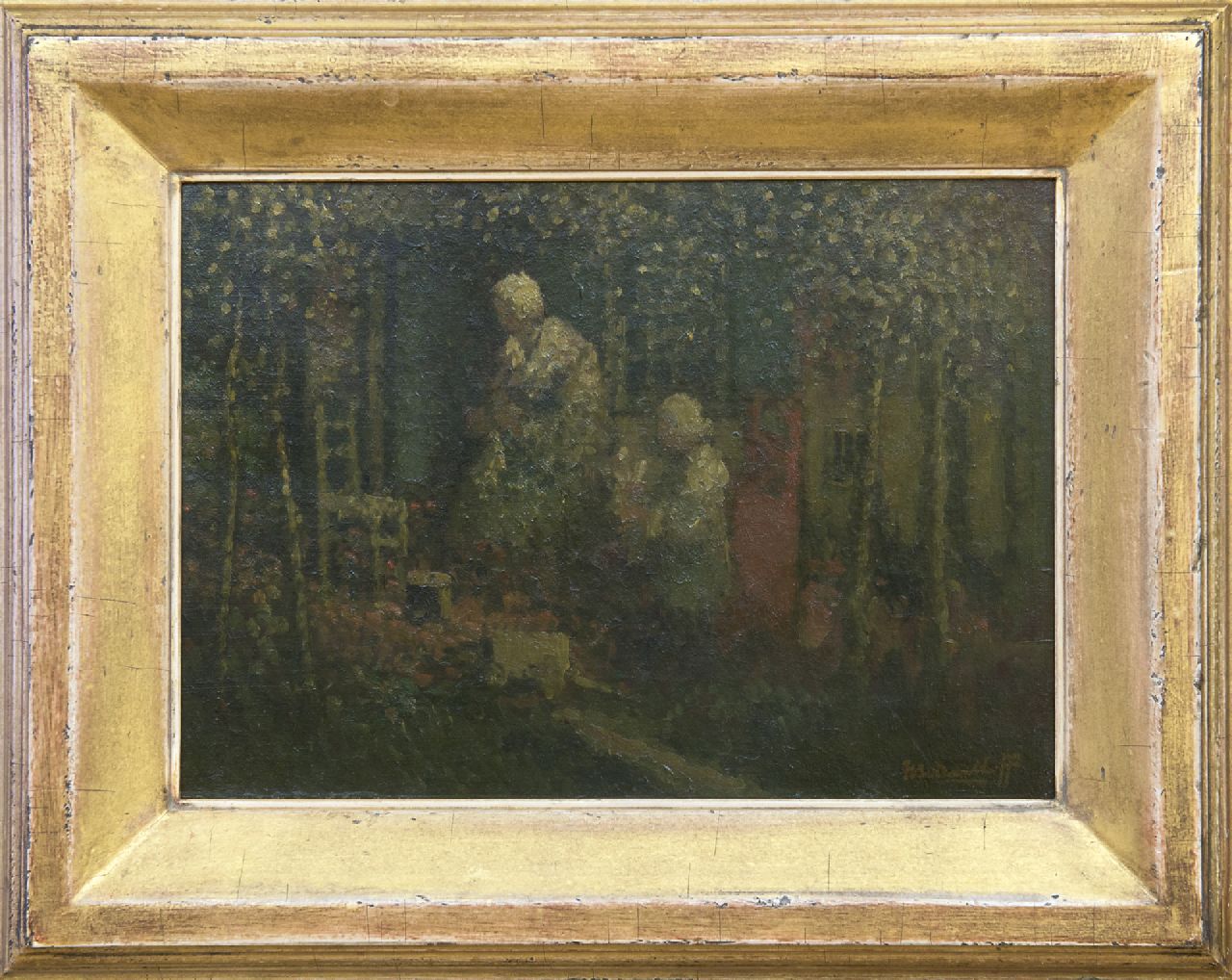 Daalhoff H.A. van | Hermanus Antonius 'Henri' van Daalhoff | Schilderijen te koop aangeboden | Pinkstermorgen, olieverf op doek 25,4 x 35,5 cm, gesigneerd rechtsonder Daalhoff H.A. van | Hermanus Antonius 'Henri' van Daalhoff | Schilderijen te koop aangeboden | Pinkstermorgen, olieverf op doek 25,4 x 35,5 cm, gesigneerd rechtsonder