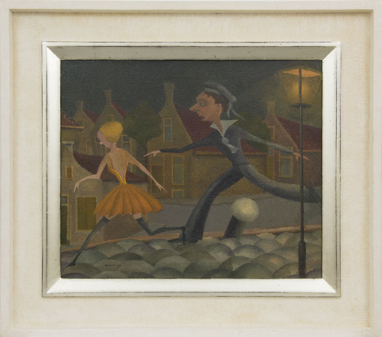 Pape A.J.  | Antonius Josephus 'Ton' Pape | Schilderijen te koop aangeboden | De verliefde matroos, olieverf op doek 50,3 x 60,6 cm, gesigneerd linksonder en gedateerd '45