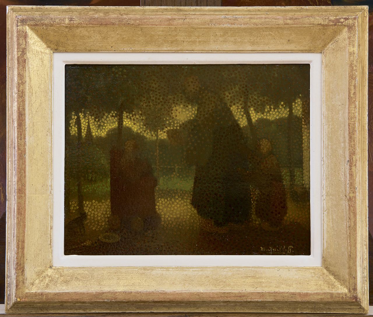 Daalhoff H.A. van | Hermanus Antonius 'Henri' van Daalhoff, Middaghapje, olieverf op paneel 21,5 x 27,5 cm, gesigneerd rechtsonder en te dateren ca. 1910-1920 Daalhoff H.A. van | Hermanus Antonius 'Henri' van Daalhoff, Middaghapje, olieverf op paneel 21,5 x 27,5 cm, gesigneerd rechtsonder en te dateren ca. 1910-1920
