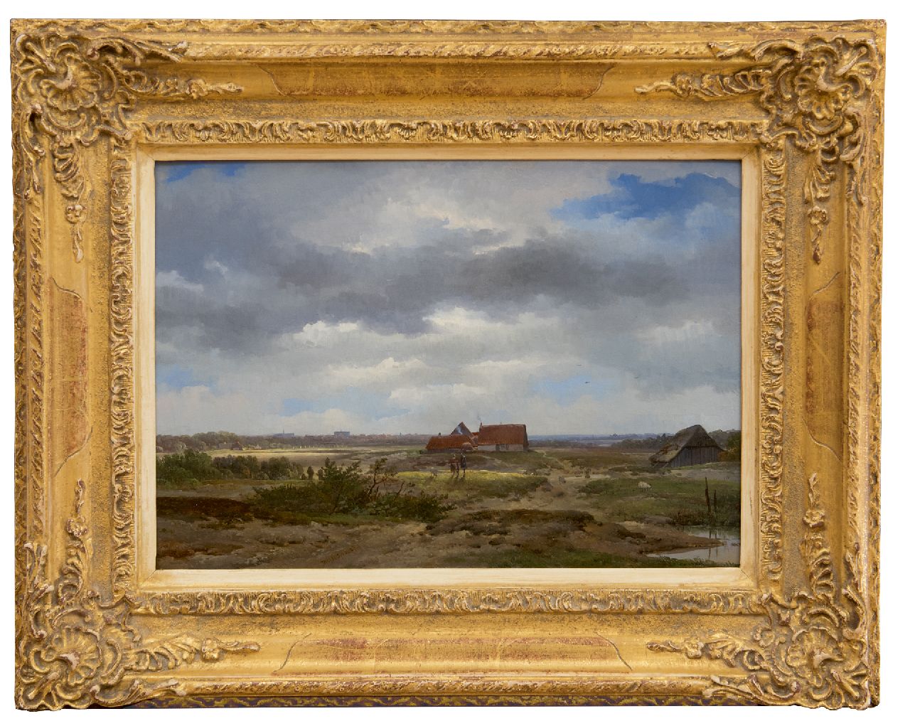 Wijngaerdt A.J. van | Anthonie Jacobus van Wijngaerdt, Zomers landschap, olieverf op paneel 24,7 x 35,2 cm, gesigneerd links van het midden. en gedateerd 1850 Wijngaerdt A.J. van | Anthonie Jacobus van Wijngaerdt, Zomers landschap, olieverf op paneel 24,7 x 35,2 cm, gesigneerd links van het midden. en gedateerd 1850