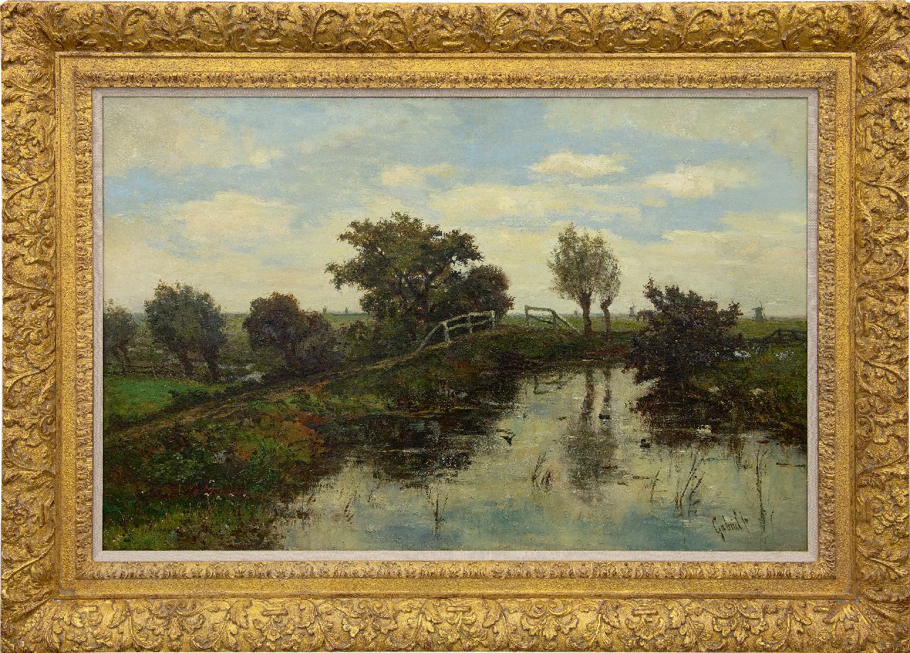 Gabriel P.J.C. | Paul Joseph Constantin 'Constan(t)' Gabriel | Schilderijen te koop aangeboden | Hollands polderlandschap, olieverf op doek 63,6 x 97,7 cm, gesigneerd rechtsonder Gabriel P.J.C. | Paul Joseph Constantin 'Constan(t)' Gabriel | Schilderijen te koop aangeboden | Hollands polderlandschap, olieverf op doek 63,6 x 97,7 cm, gesigneerd rechtsonder