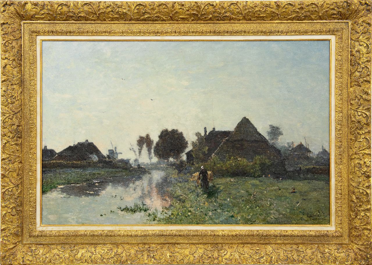 Gabriel P.J.C.  | Paul Joseph Constantin 'Constan(t)' Gabriel | Schilderijen te koop aangeboden | Ochtendstemming bij Veenendaal, olieverf op doek 66,0 x 101,5 cm, gesigneerd rechtsonder en te dateren ca. 1870