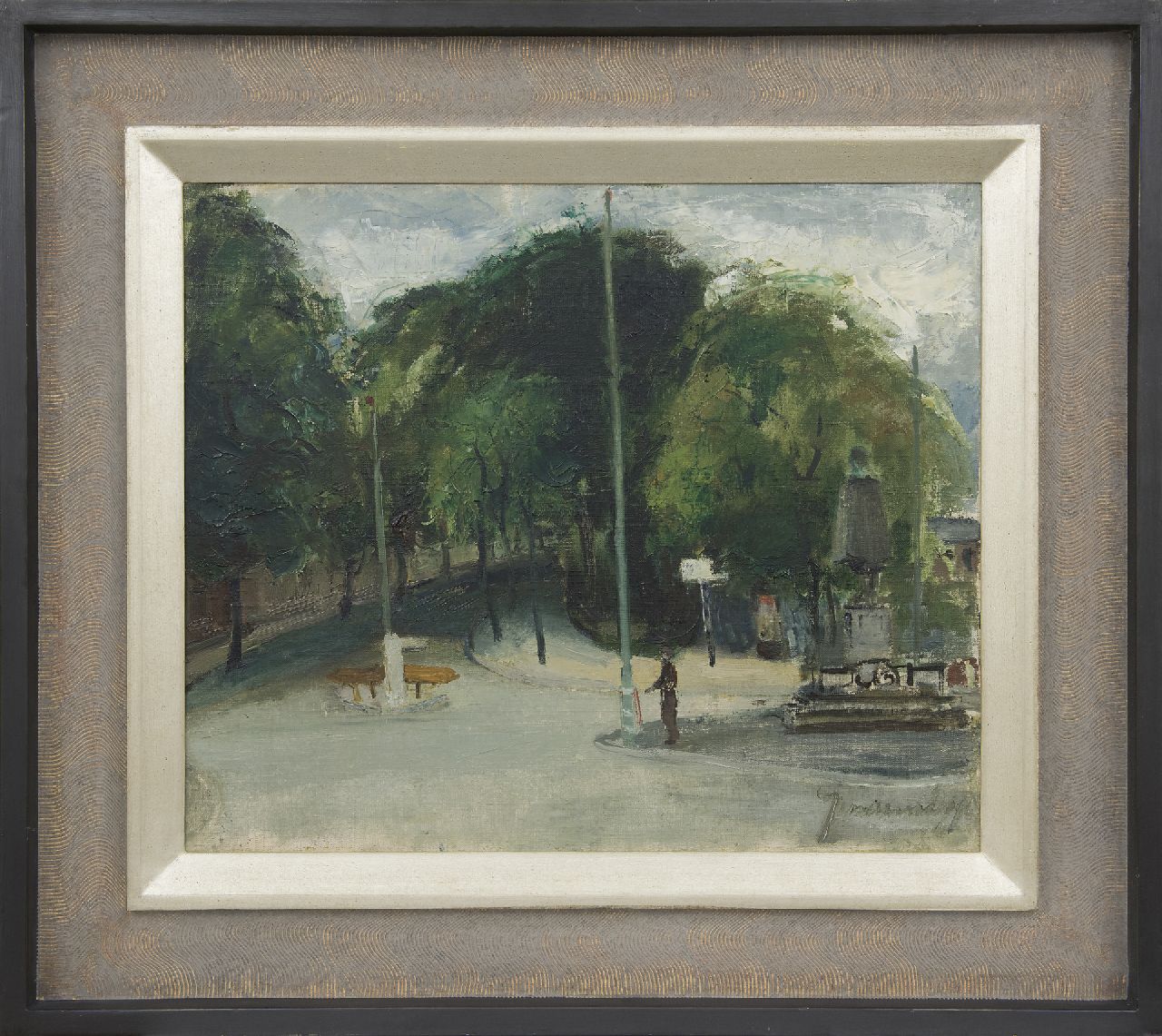 Nanninga J. | Jacob 'Jaap' Nanninga | Schilderijen te koop aangeboden | Gezicht op de Plaats, richting Lange Vijverberg, Den Haag, olieverf op doek 50,5 x 60,5 cm, gesigneerd rechtsonder en te dateren ca. 1939-1945 Nanninga J. | Jacob 'Jaap' Nanninga | Schilderijen te koop aangeboden | Gezicht op de Plaats, richting Lange Vijverberg, Den Haag, olieverf op doek 50,5 x 60,5 cm, gesigneerd rechtsonder en te dateren ca. 1939-1945