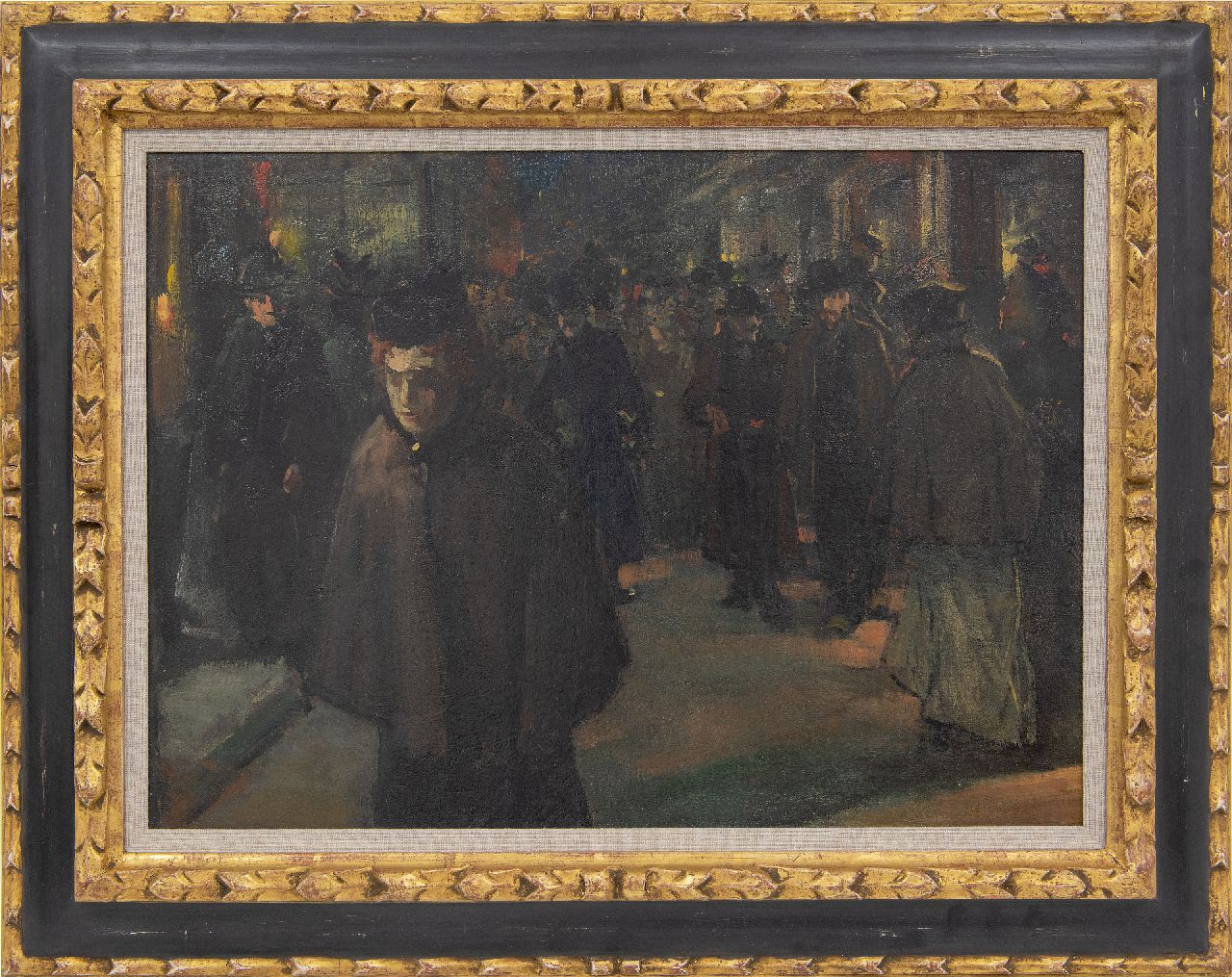 Arntzenius P.F.N.J. | Pieter Florentius Nicolaas Jacobus 'Floris' Arntzenius | Schilderijen te koop aangeboden | Levendige winkelstraat bij avond, olieverf op doek 36,8 x 51,0 cm, gesigneerd linksonder (resten) Arntzenius P.F.N.J. | Pieter Florentius Nicolaas Jacobus 'Floris' Arntzenius | Schilderijen te koop aangeboden | Levendige winkelstraat bij avond, olieverf op doek 36,8 x 51,0 cm, gesigneerd linksonder (resten)