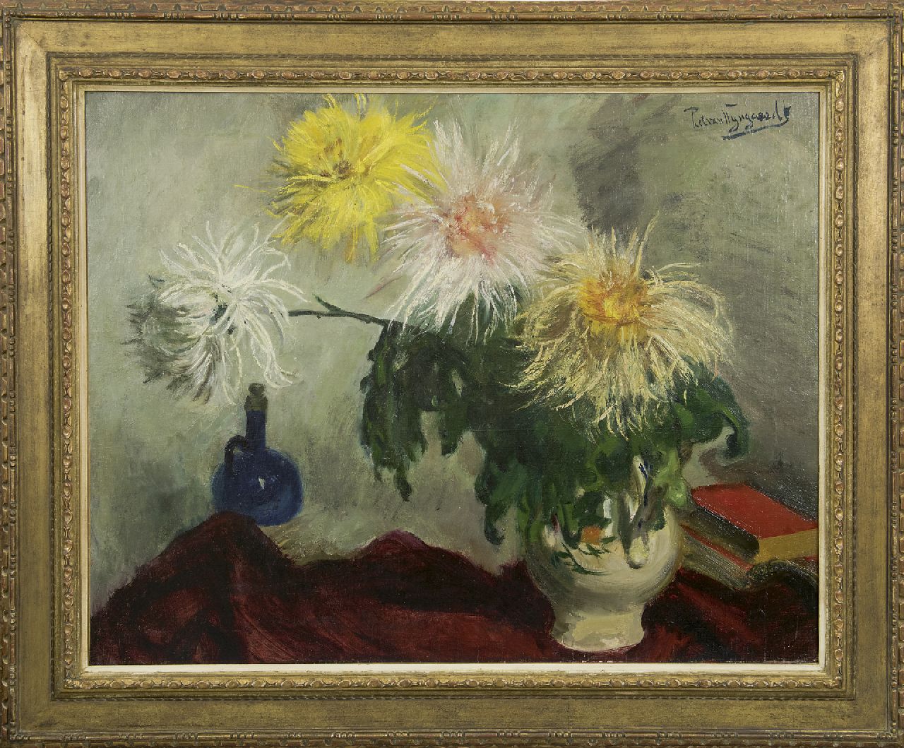 Wijngaerdt P.T. van | Petrus Theodorus 'Piet' van Wijngaerdt | Schilderijen te koop aangeboden | Chrysantenweelde, olieverf op doek 80,3 x 100,3 cm, gesigneerd rechtsboven Wijngaerdt P.T. van | Petrus Theodorus 'Piet' van Wijngaerdt | Schilderijen te koop aangeboden | Chrysantenweelde, olieverf op doek 80,3 x 100,3 cm, gesigneerd rechtsboven