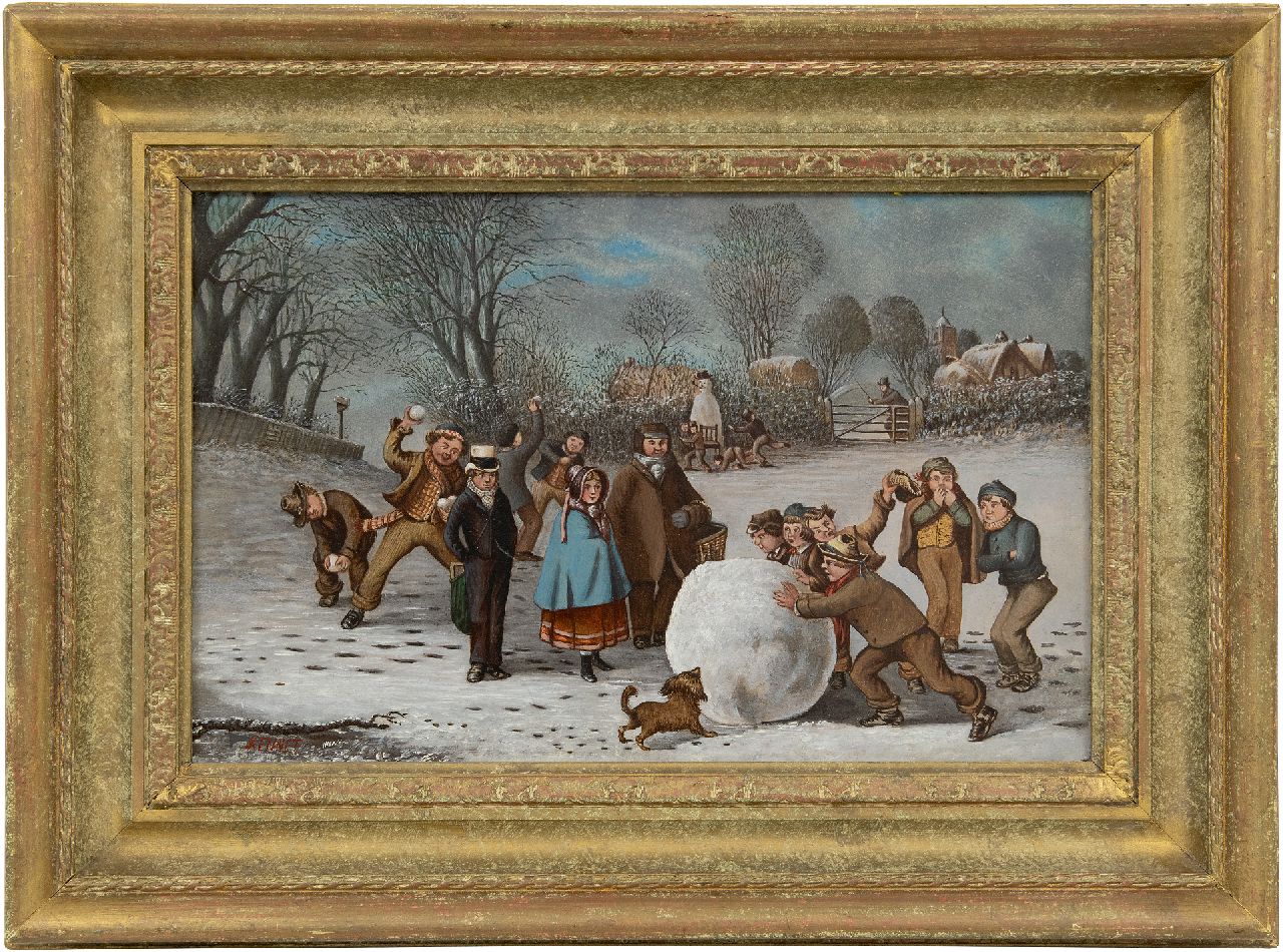 Engelse School, 19e eeuw, naar William Hemsley | Engelse School, 19e eeuw, naar William Hemsley | Schilderijen te koop aangeboden | Sneeuwpret, olieverf op board 21,6 x 33,7 cm, gesigneerd linksonder Engelse School, 19e eeuw, naar William Hemsley | Engelse School, 19e eeuw, naar William Hemsley | Schilderijen te koop aangeboden | Sneeuwpret, olieverf op board 21,6 x 33,7 cm, gesigneerd linksonder