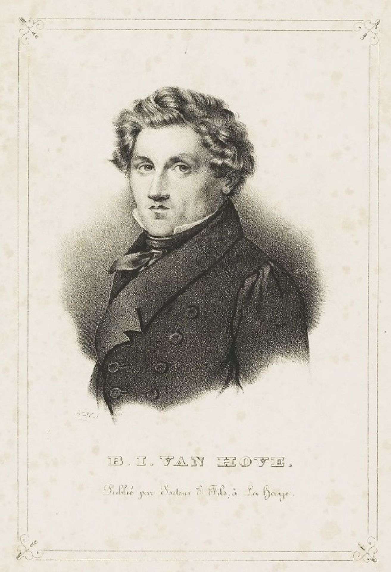 Portret van kunstenaar, kunstschilder, aquarellist en tekenaar Bartholomeus Johannes 'Bart' van Hove