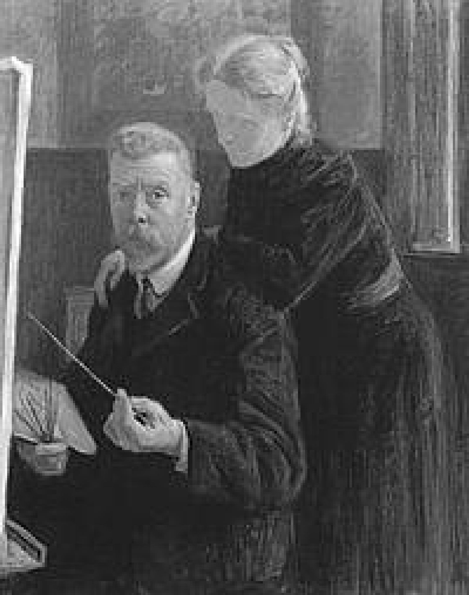Portret van kunstenaar, kunstschilder, aquarellist en tekenaar Ferdinand Hart Nibbrig