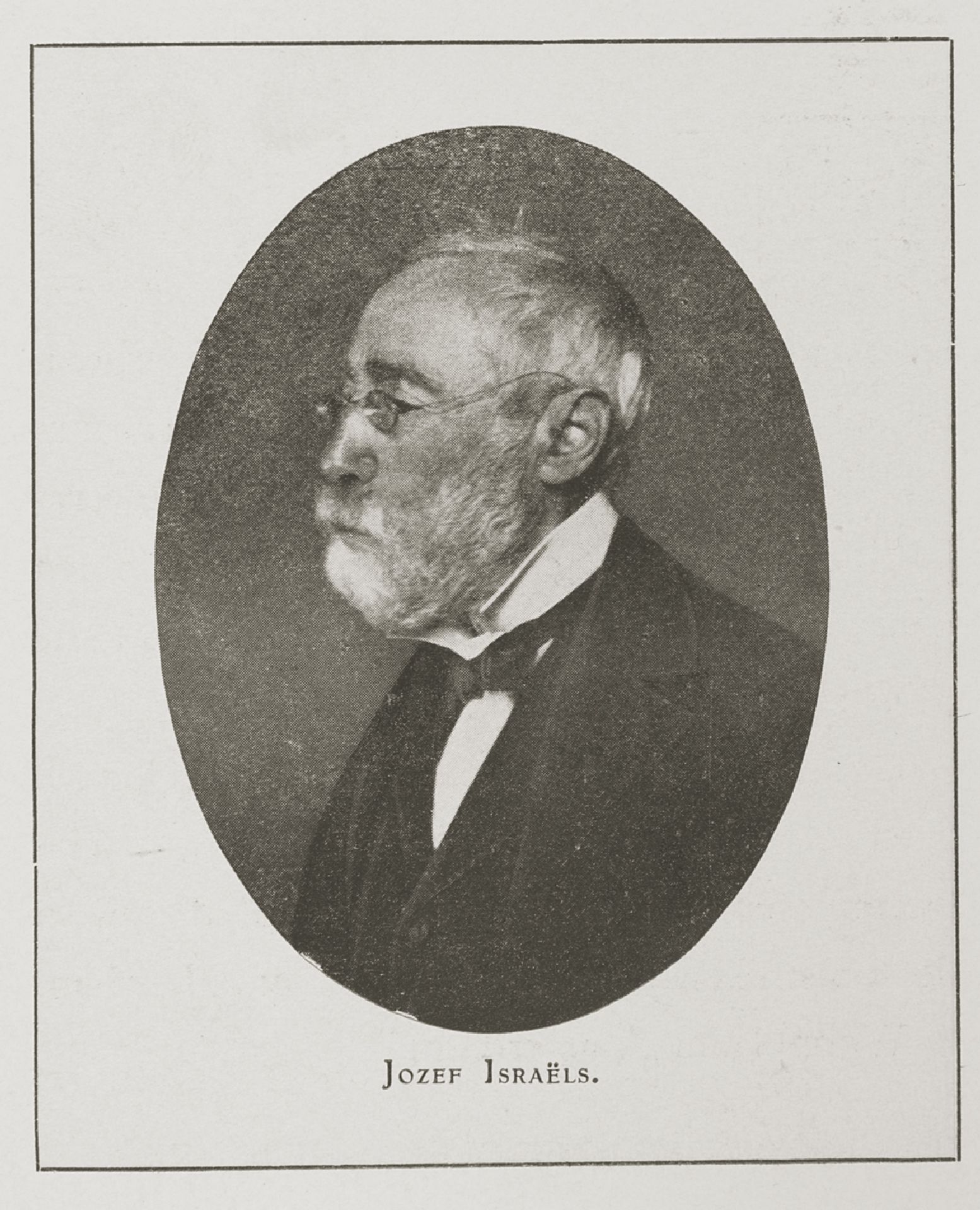 Portret van kunstenaar, kunstschilder, aquarellist en tekenaar Jozef Israëls