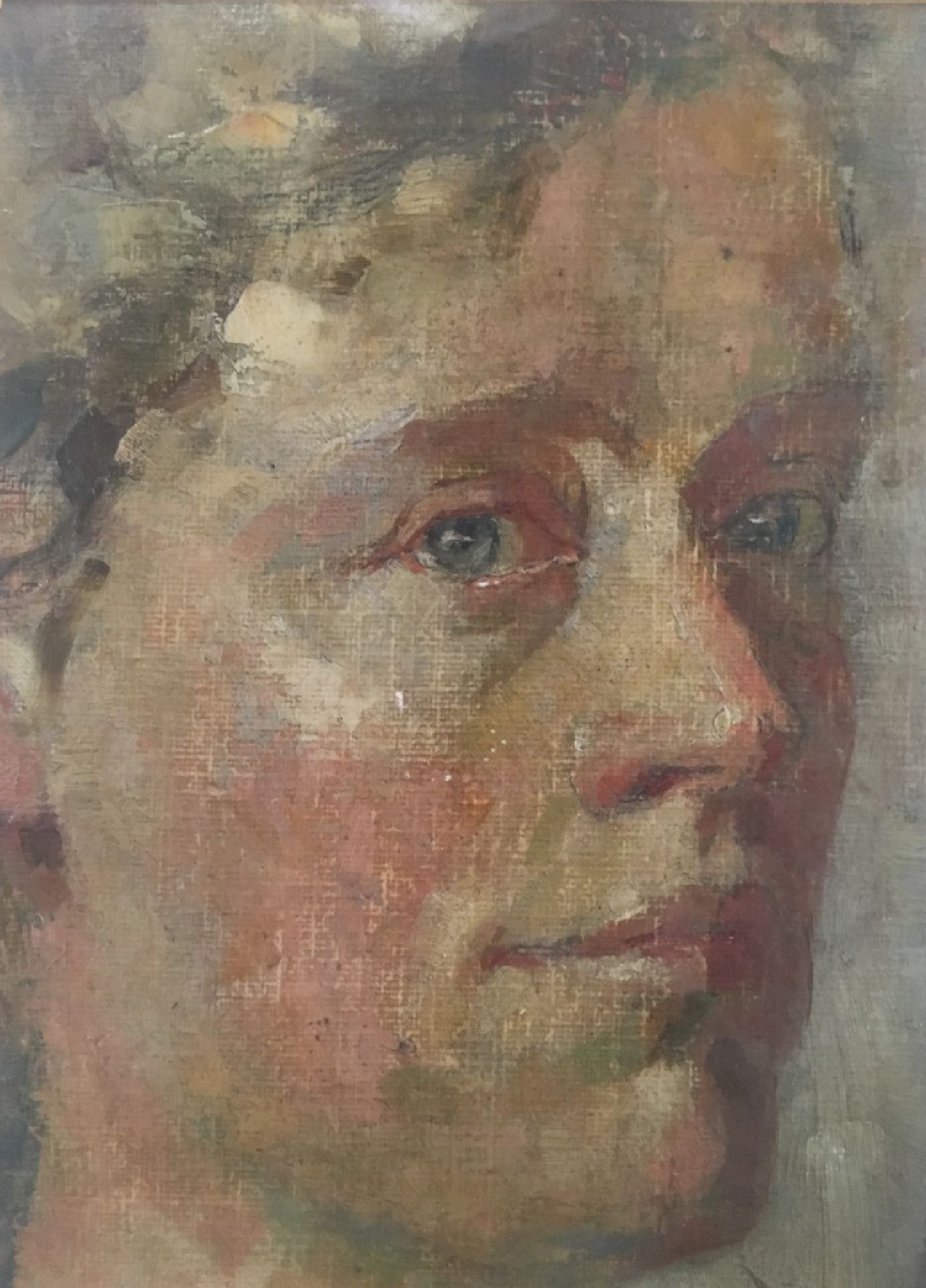 Portret van kunstenaar, kunstschilder, aquarellist en tekenaar Lucie van Dam van Isselt