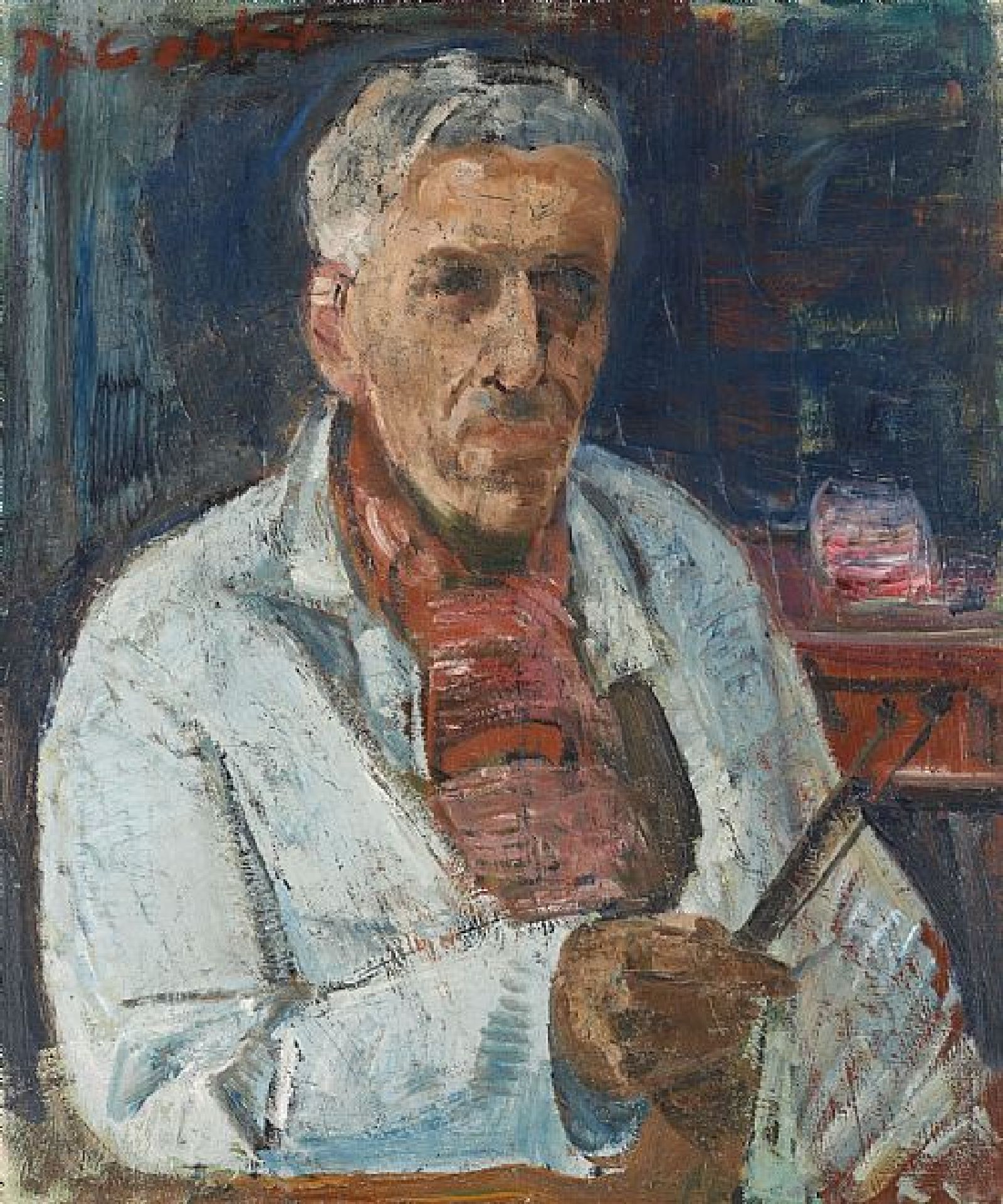 Portret van kunstenaar en kunstschilder Marcel Cockx