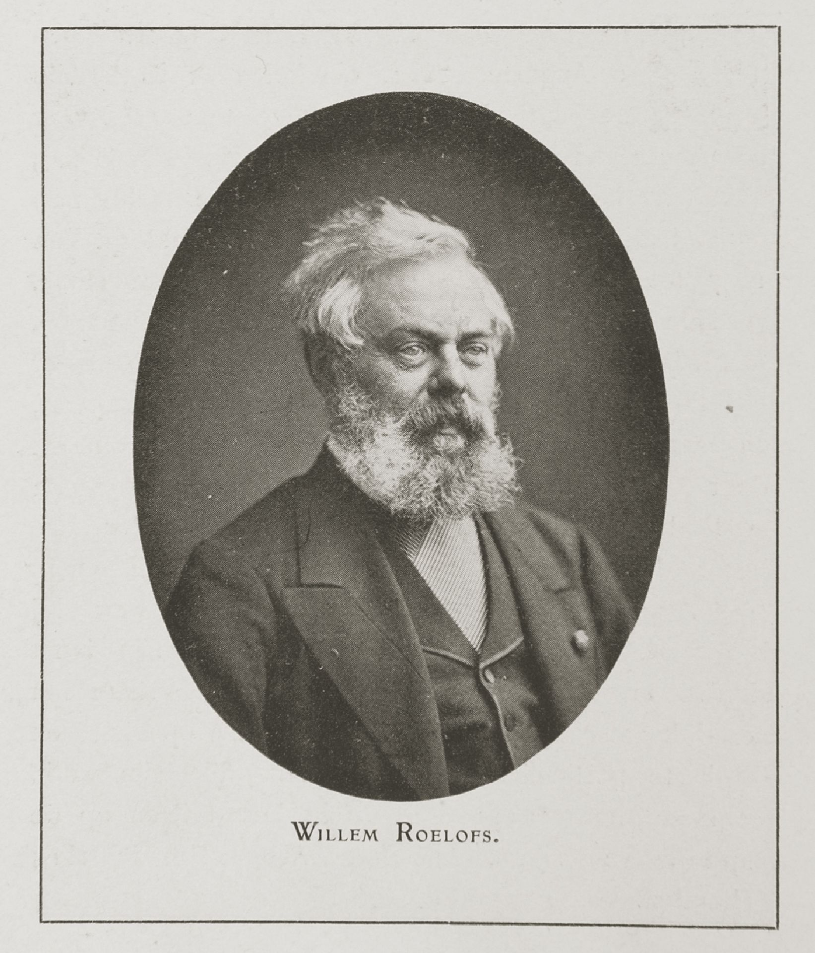 Portret van kunstenaar, kunstschilder, aquarellist en tekenaar Willem Roelofs