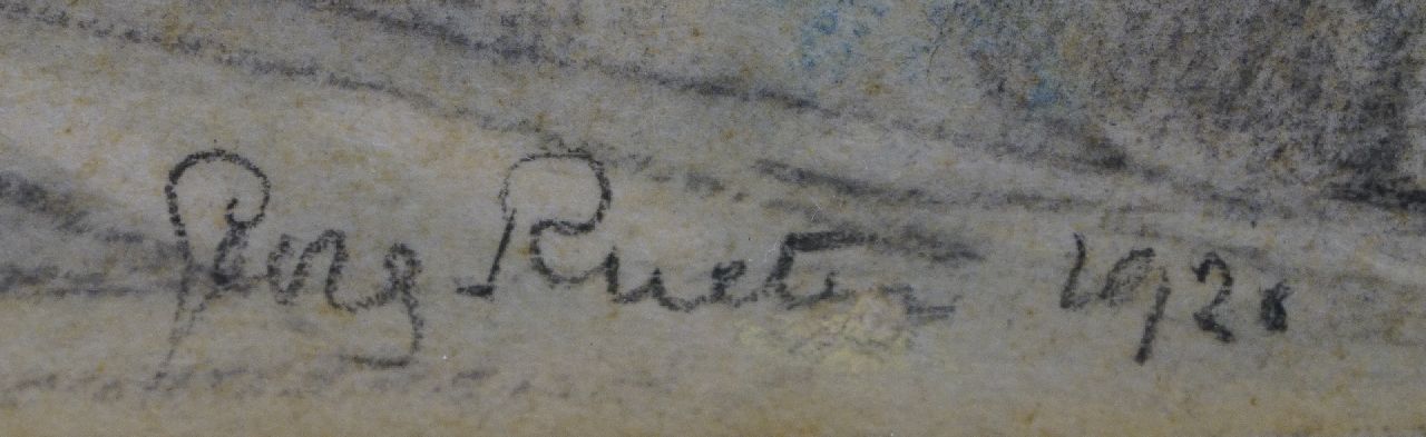 Georg Rueter signaturen Babyportret van Jan Peter Moes