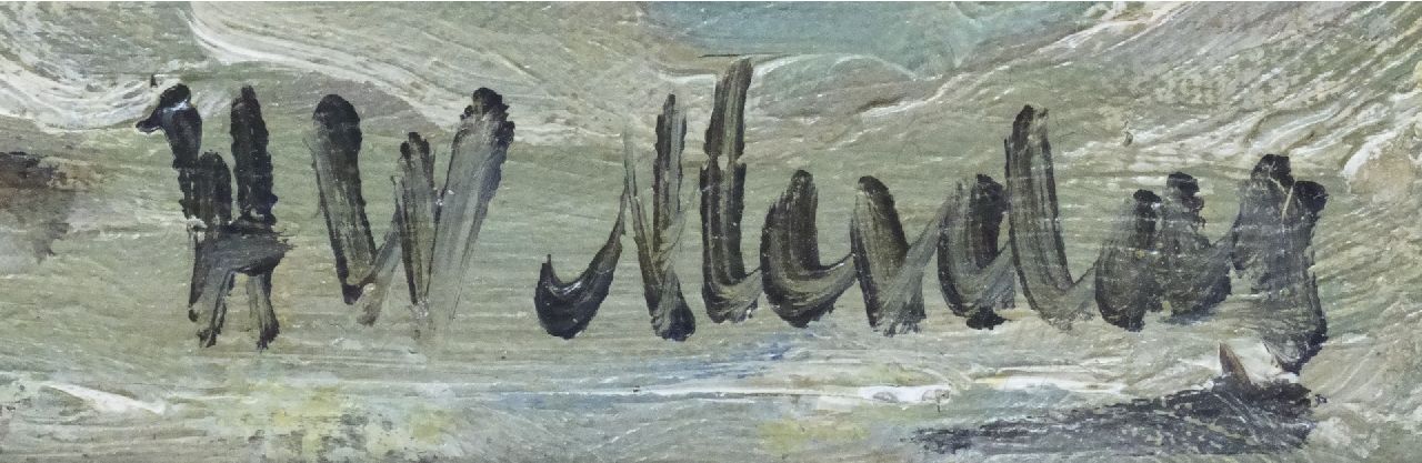 Hendrik Willem Mesdag signaturen Op open water