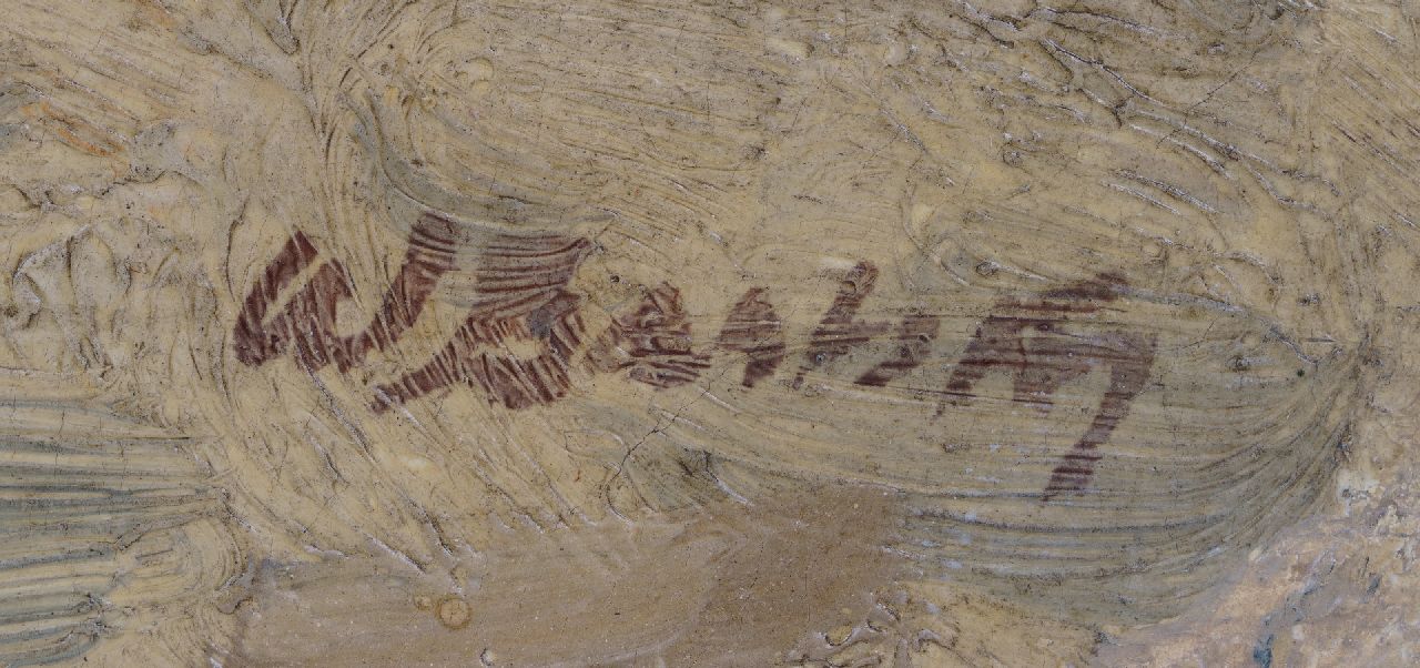 Wilhelm Bartsch signaturen Bomschuiten op het strand