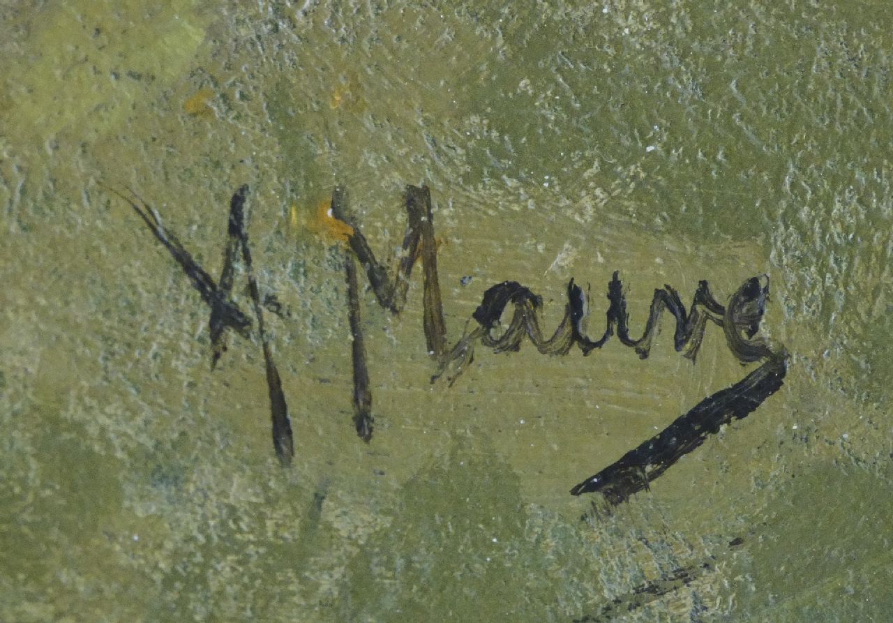 Anton Mauve signaturen Herder met zijn kudde