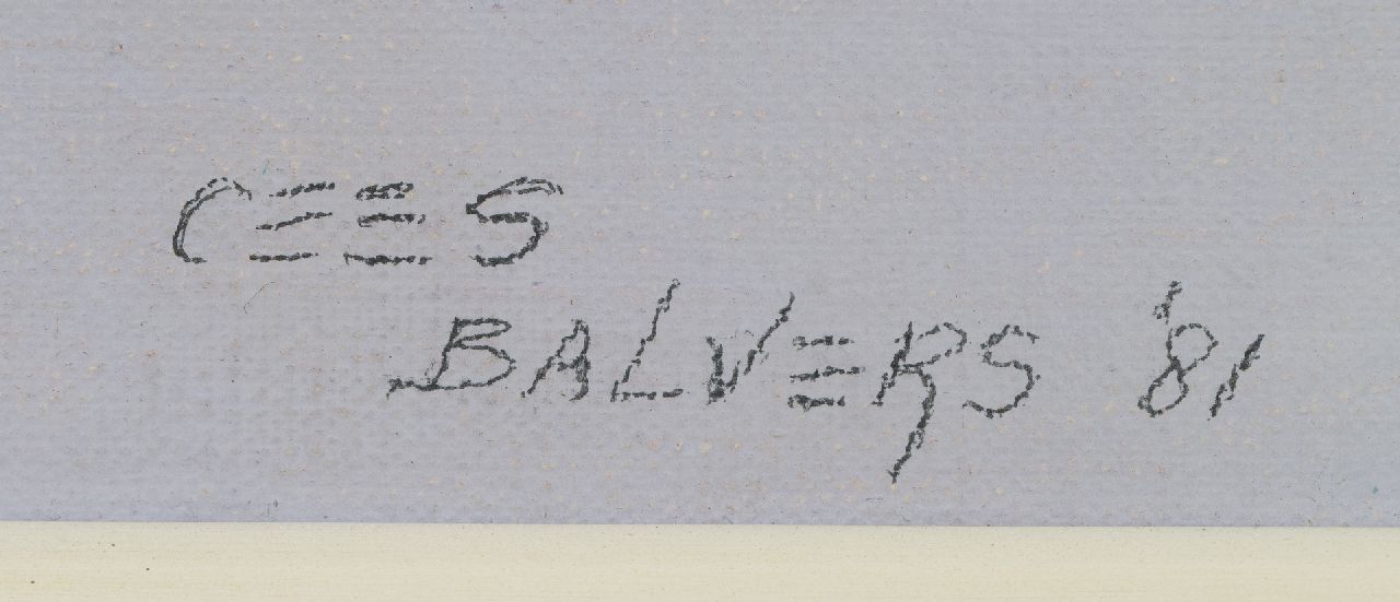 Kees Balvers signaturen Stilleven met vis