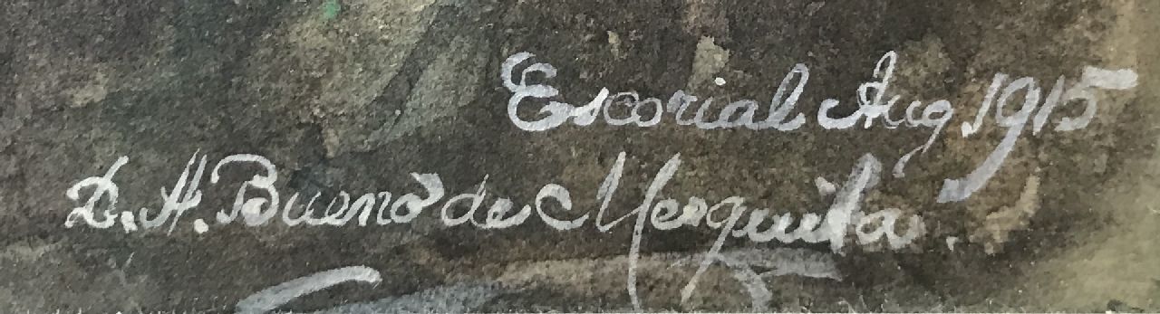 David Abraham Bueno de Mesquita signaturen Padvinderskamp bij het Escorial, Spanje