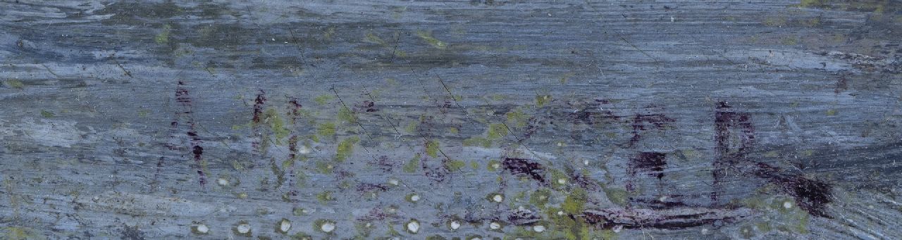 Arnold Gorter signaturen Zeilbootjes in een fjord, Noorwegen