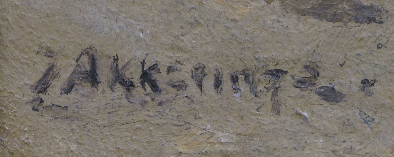 Johannes Evert Akkeringa signaturen Strandplezier