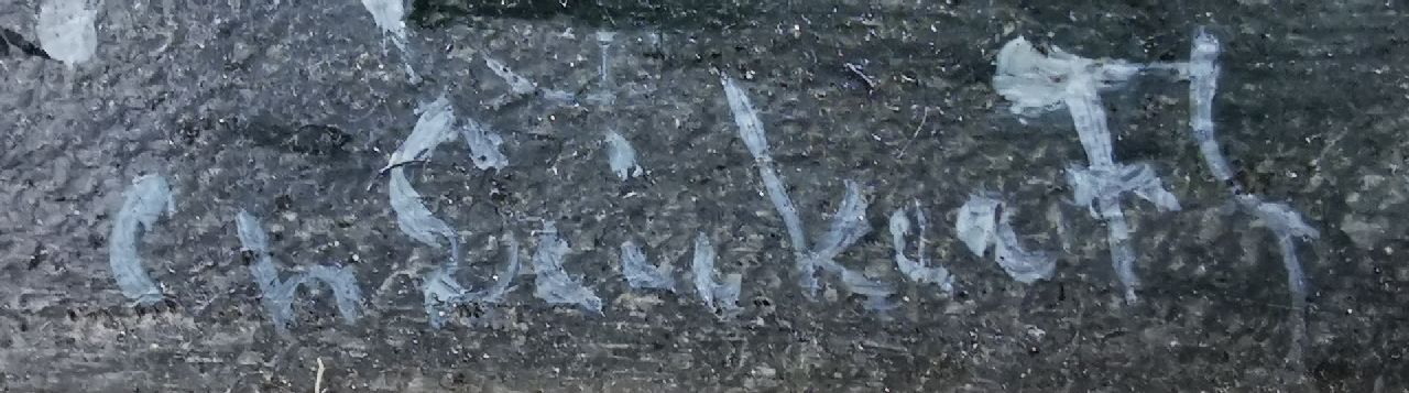 Charles Leickert signaturen Opkomende sneeuwstorm