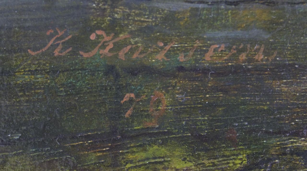 Kasparus Karsen signaturen Geïdealiseerd gezicht op het Rozenobelstraatje in Zandvoort