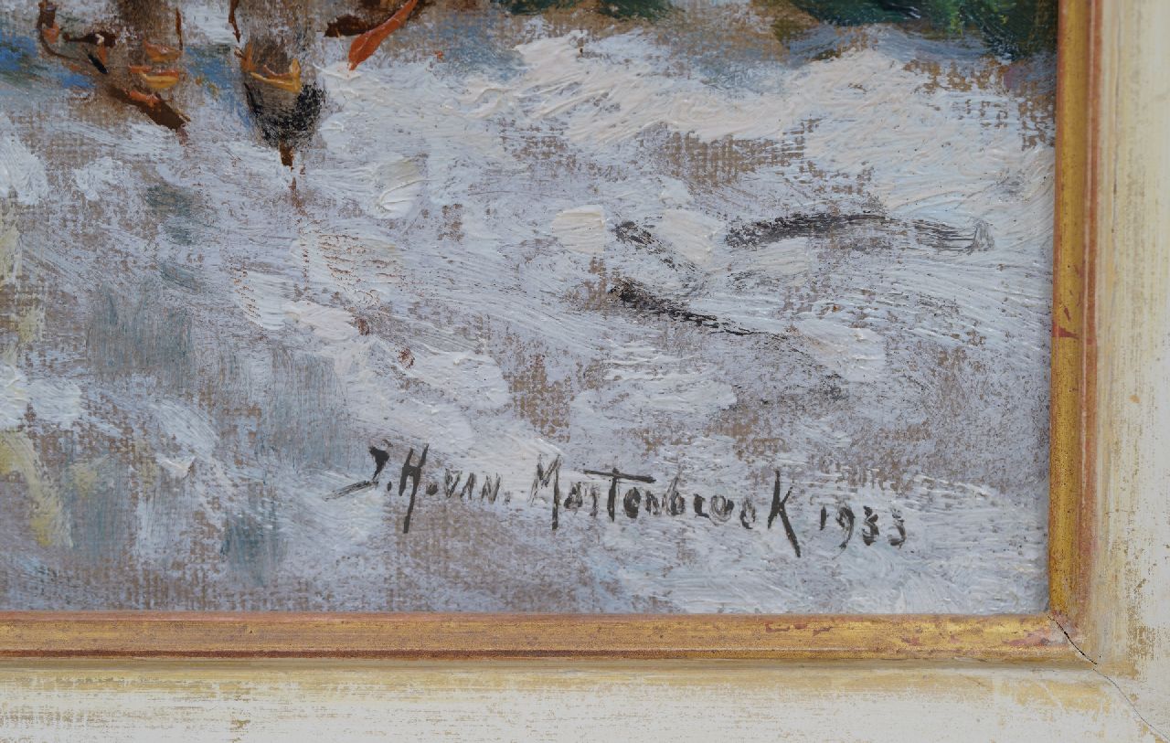 Johan Hendrik van Mastenbroek signaturen IJsvreugde op Holland's vaarten, met koek en zopie