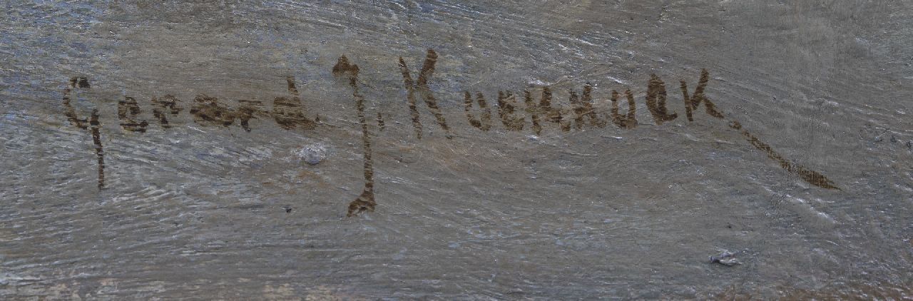 Gerard Koekkoek signaturen Afgemeerde coaster