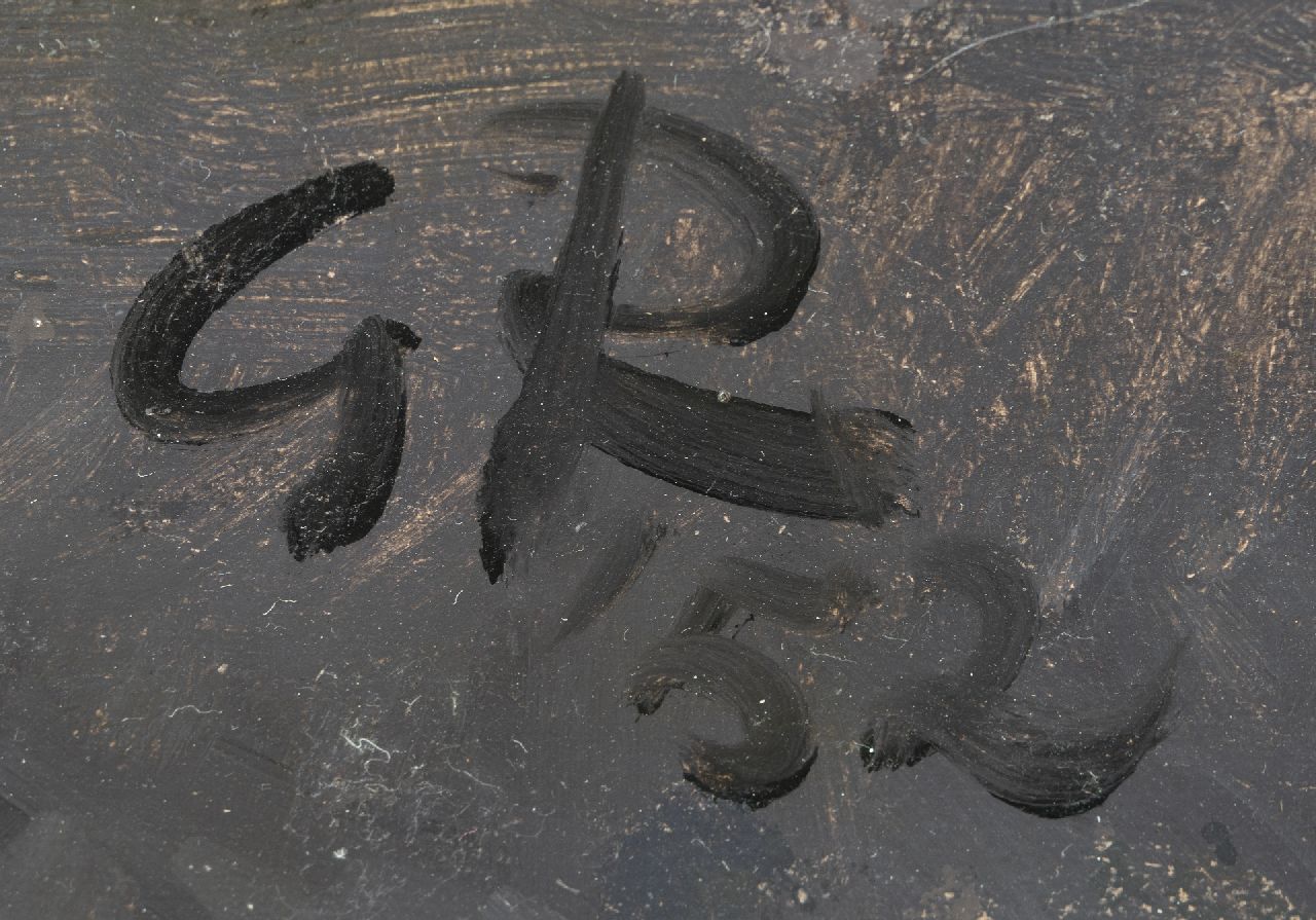 Gé Röling signaturen Zalmkop op een bord