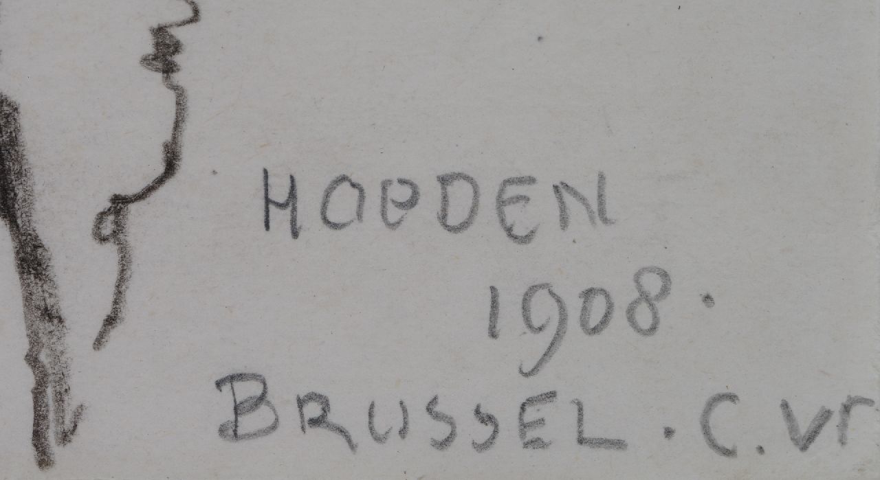 Cornelis Vreedenburgh signaturen De nieuwste hoedenmode in Brussel, 1908