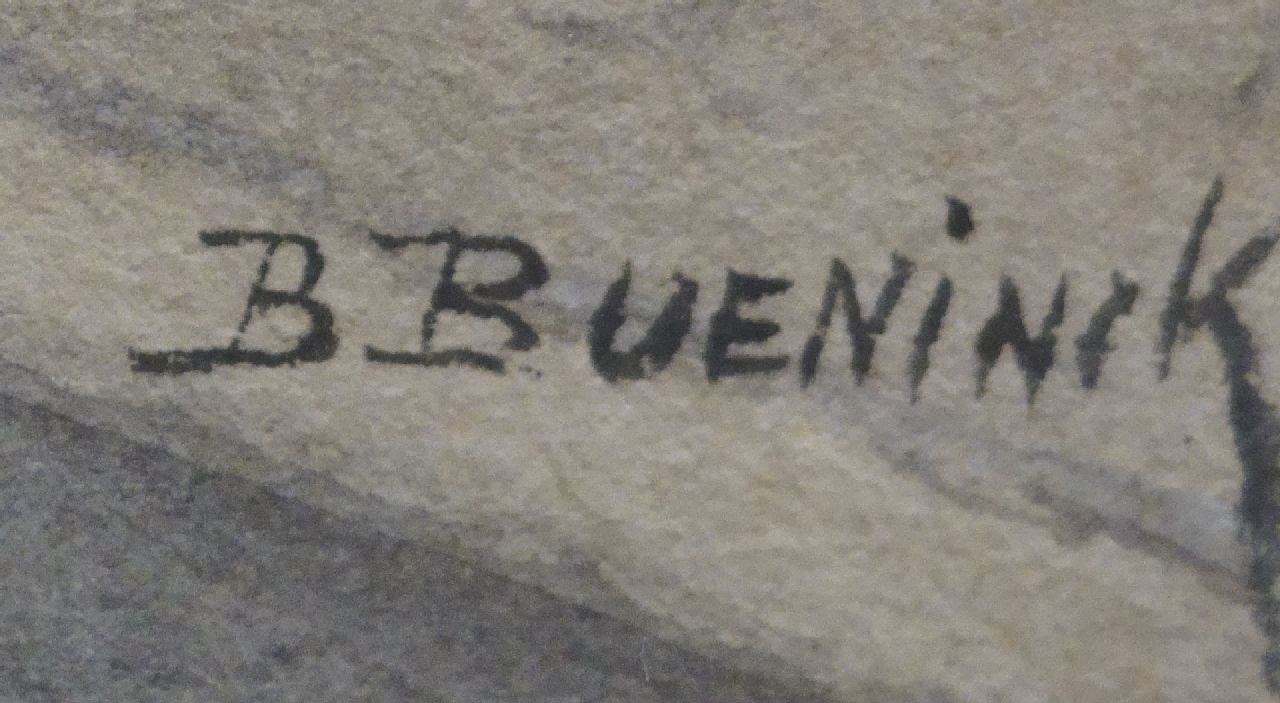 Bernard Bueninck signaturen Figuren bij een sluisje