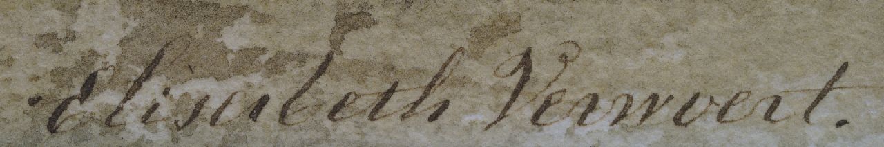 Elisabeth Verwoert signaturen Bomschuit voor anker voor het strand